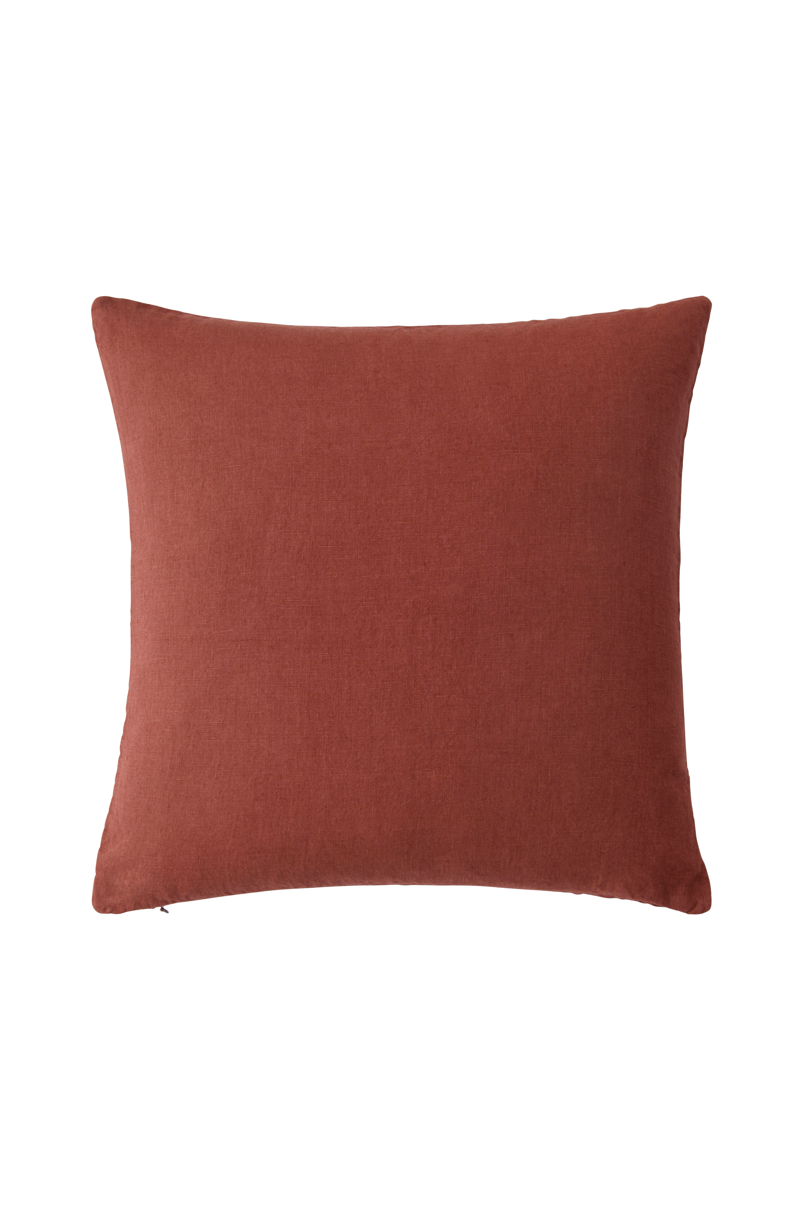 Putetrekk Candice Zip i vasket lin 50x50 cm