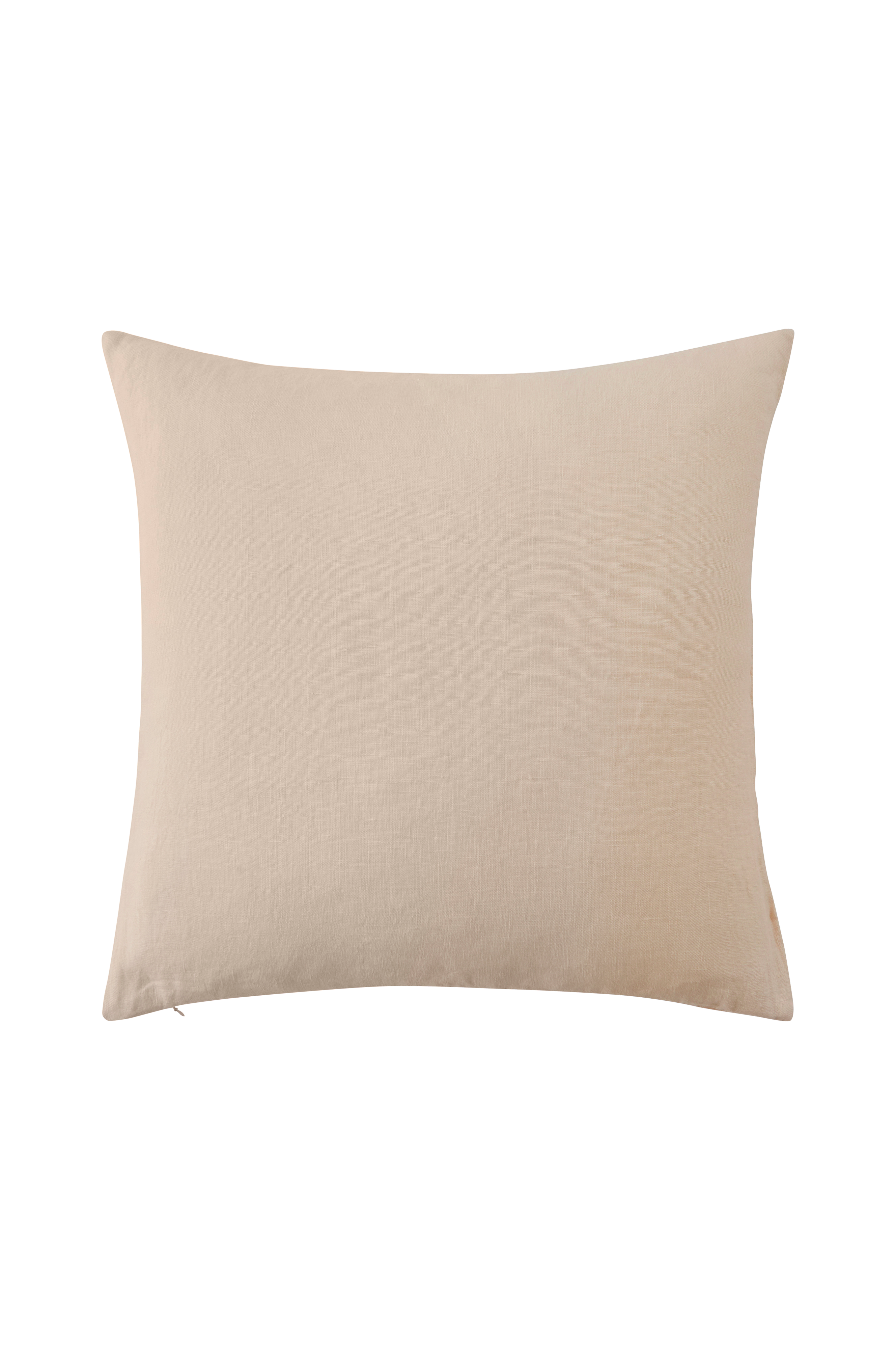 Putetrekk Candice Zip i vasket lin 50x50 cm