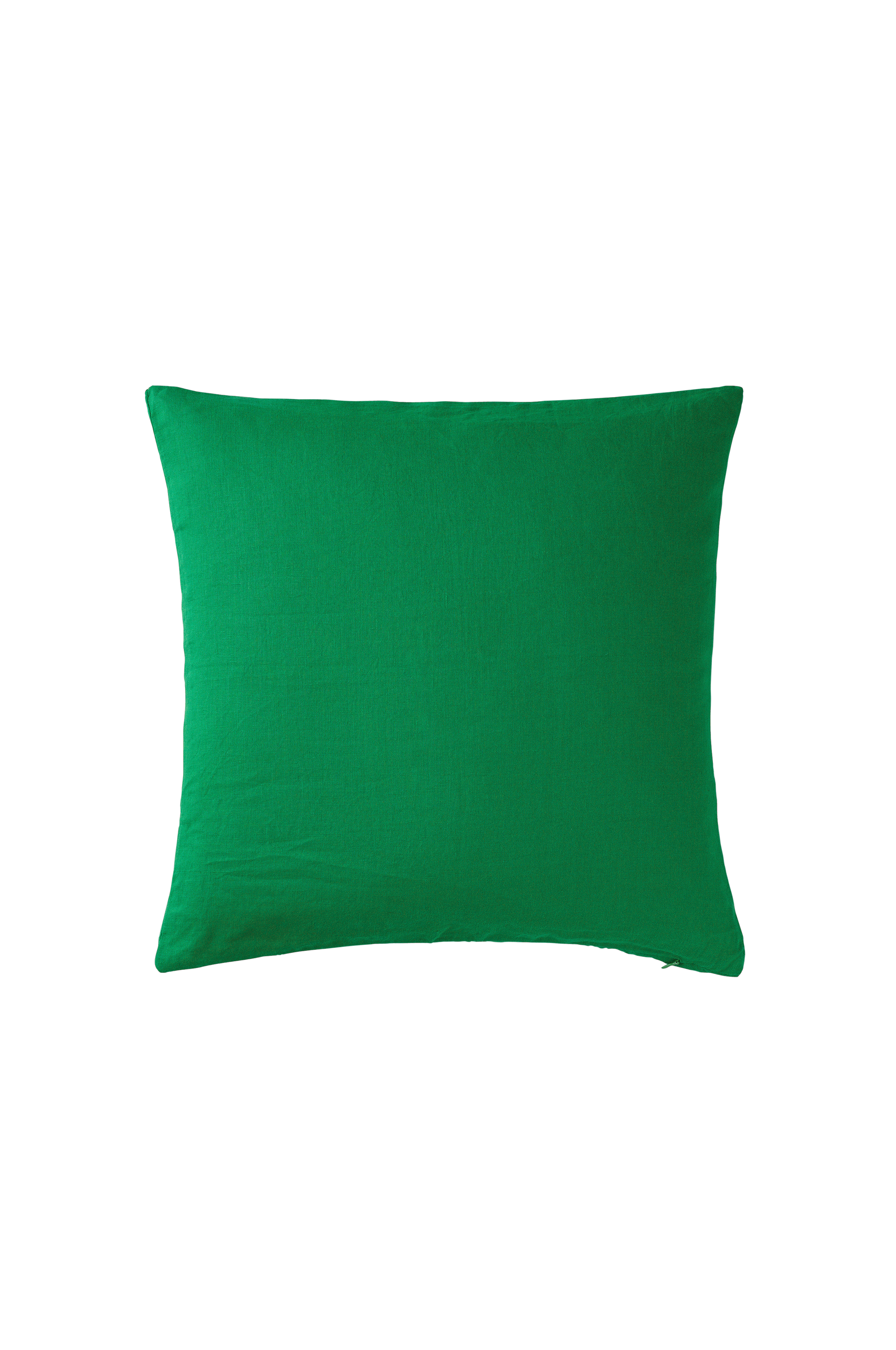 Putetrekk Candice Zip i vasket lin 50x50 cm