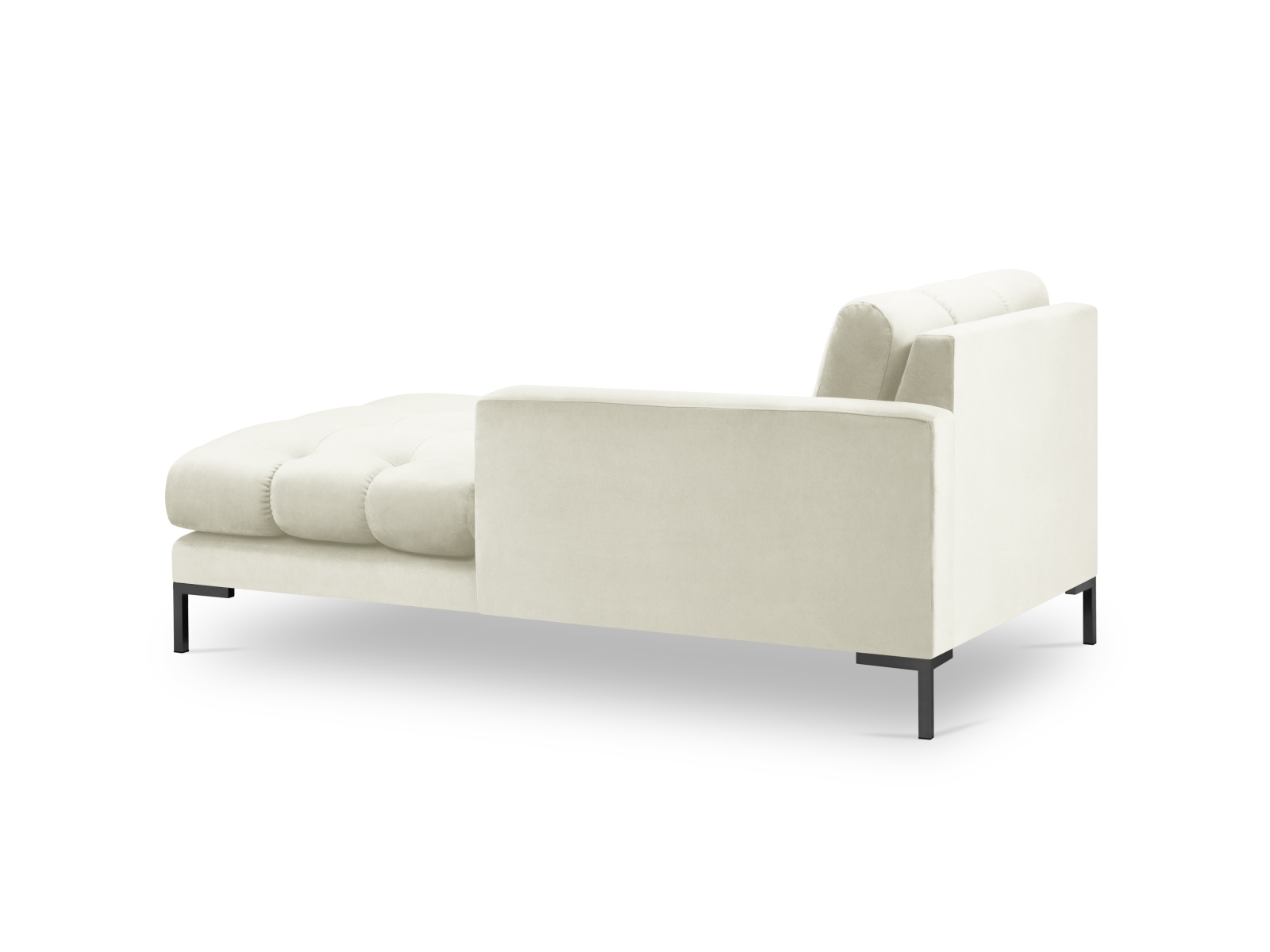 Velvet Chaise Longue Right, "Mamaia", 1 Seat, 102x185x75