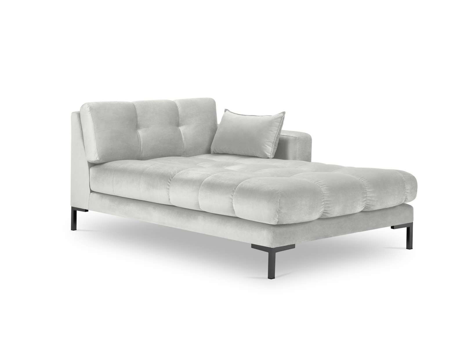 Velvet Chaise Longue Right, "Mamaia", 1 Seat, 102x185x75