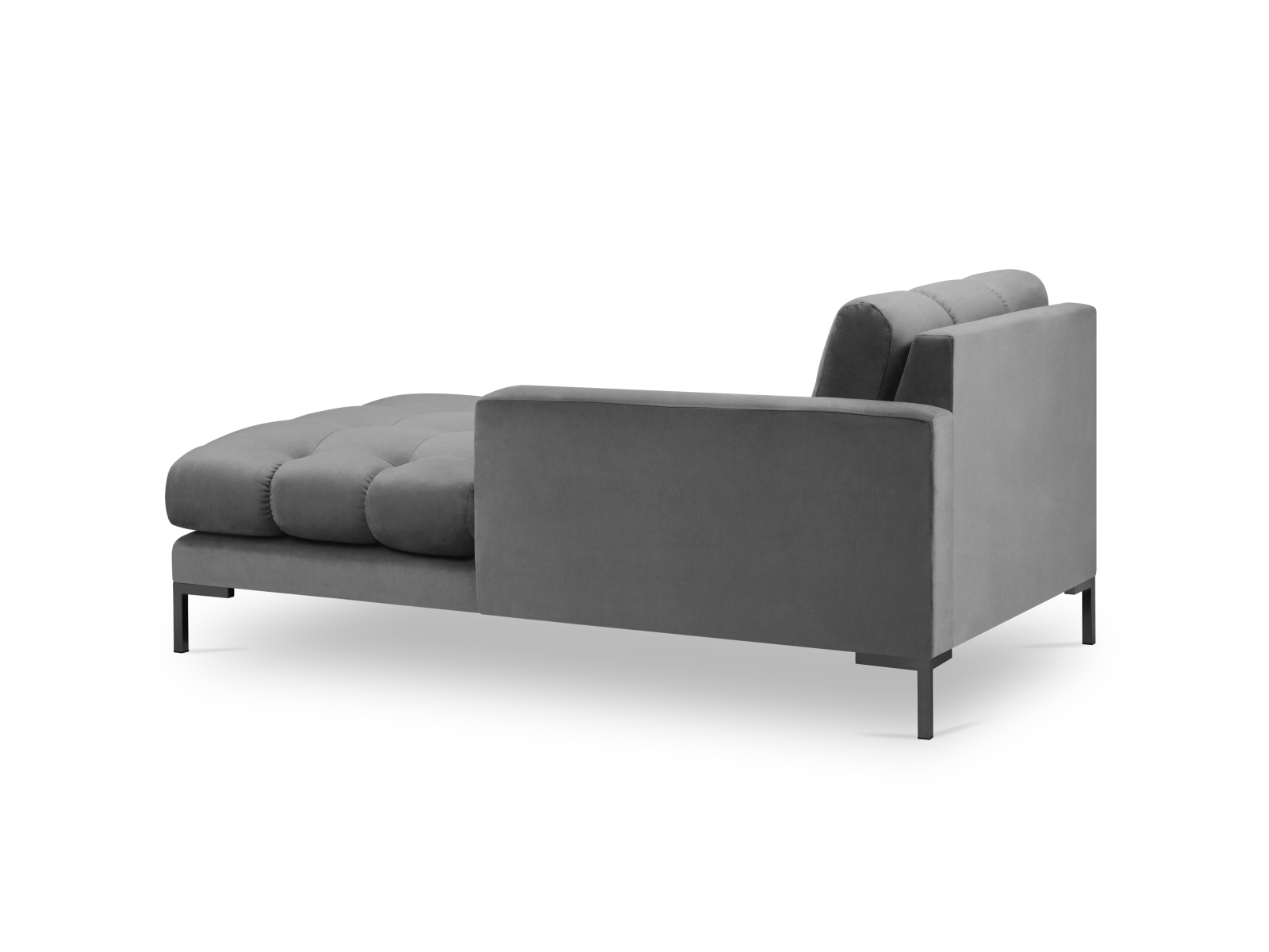Velvet Chaise Longue Right, "Mamaia", 1 Seat, 102x185x75