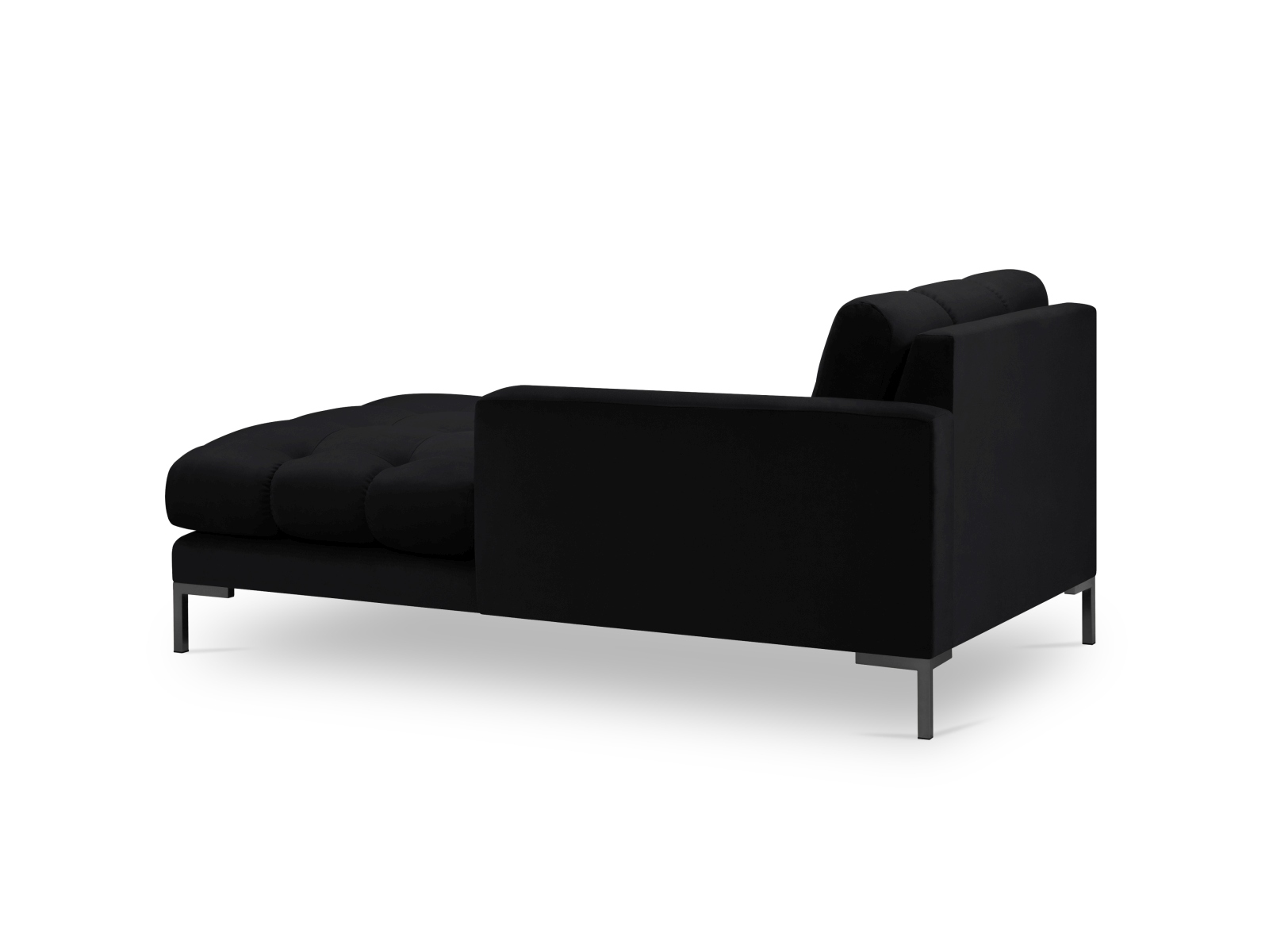 Velvet Chaise Longue Right, "Mamaia", 1 Seat, 102x185x75