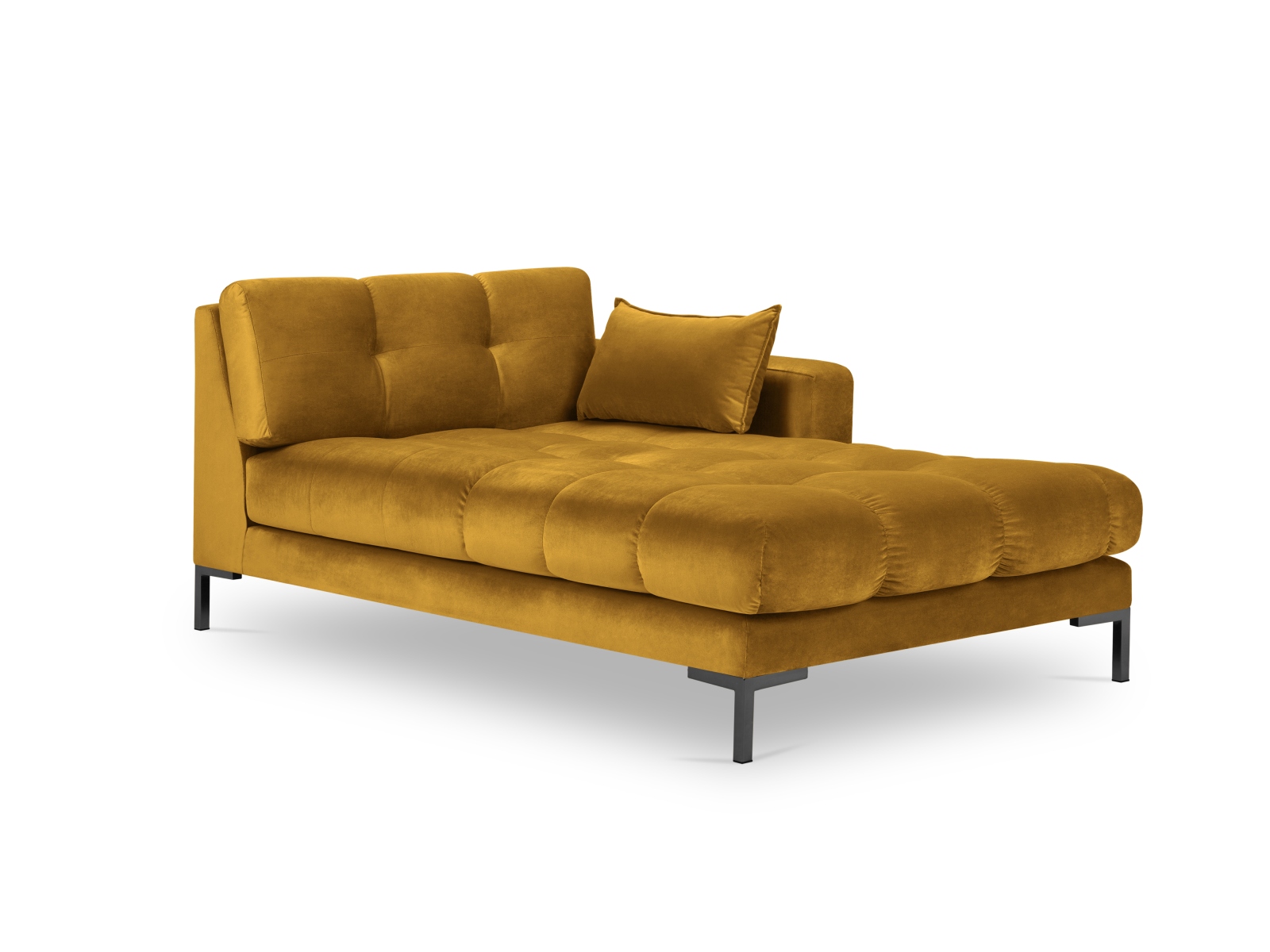Velvet Chaise Longue Right, "Mamaia", 1 Seat, 102x185x75