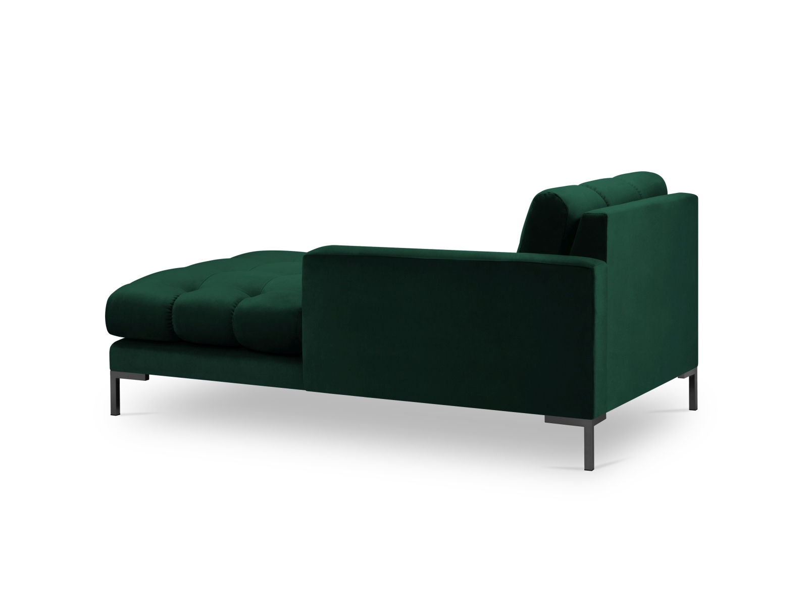 Velvet Chaise Longue Right, "Mamaia", 1 Seat, 102x185x75