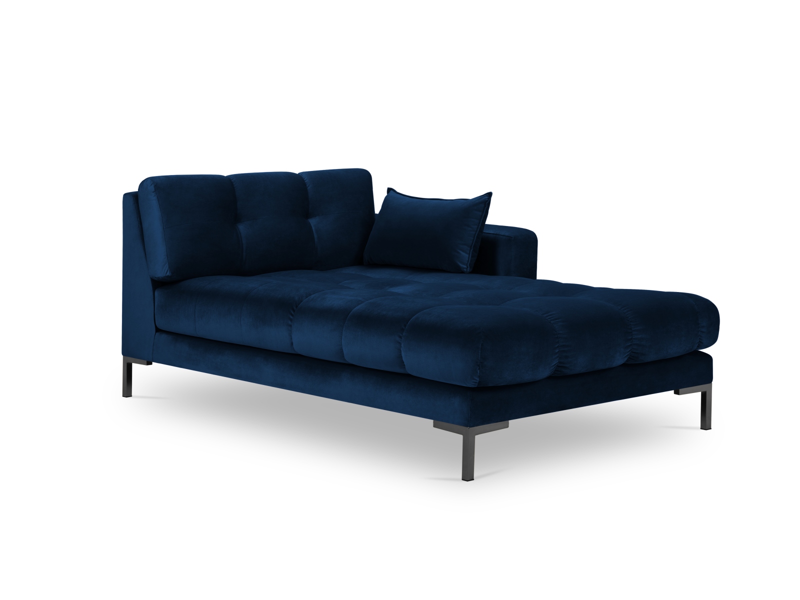 Velvet Chaise Longue Right, "Mamaia", 1 Seat, 102x185x75