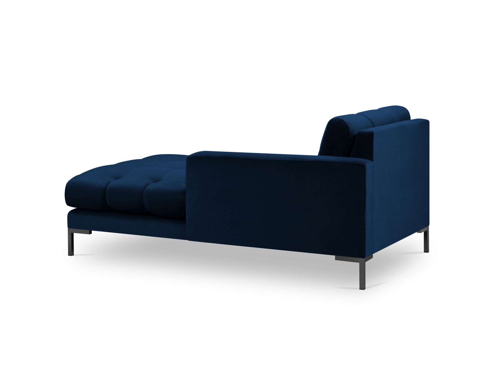Velvet Chaise Longue Right, "Mamaia", 1 Seat, 102x185x75
