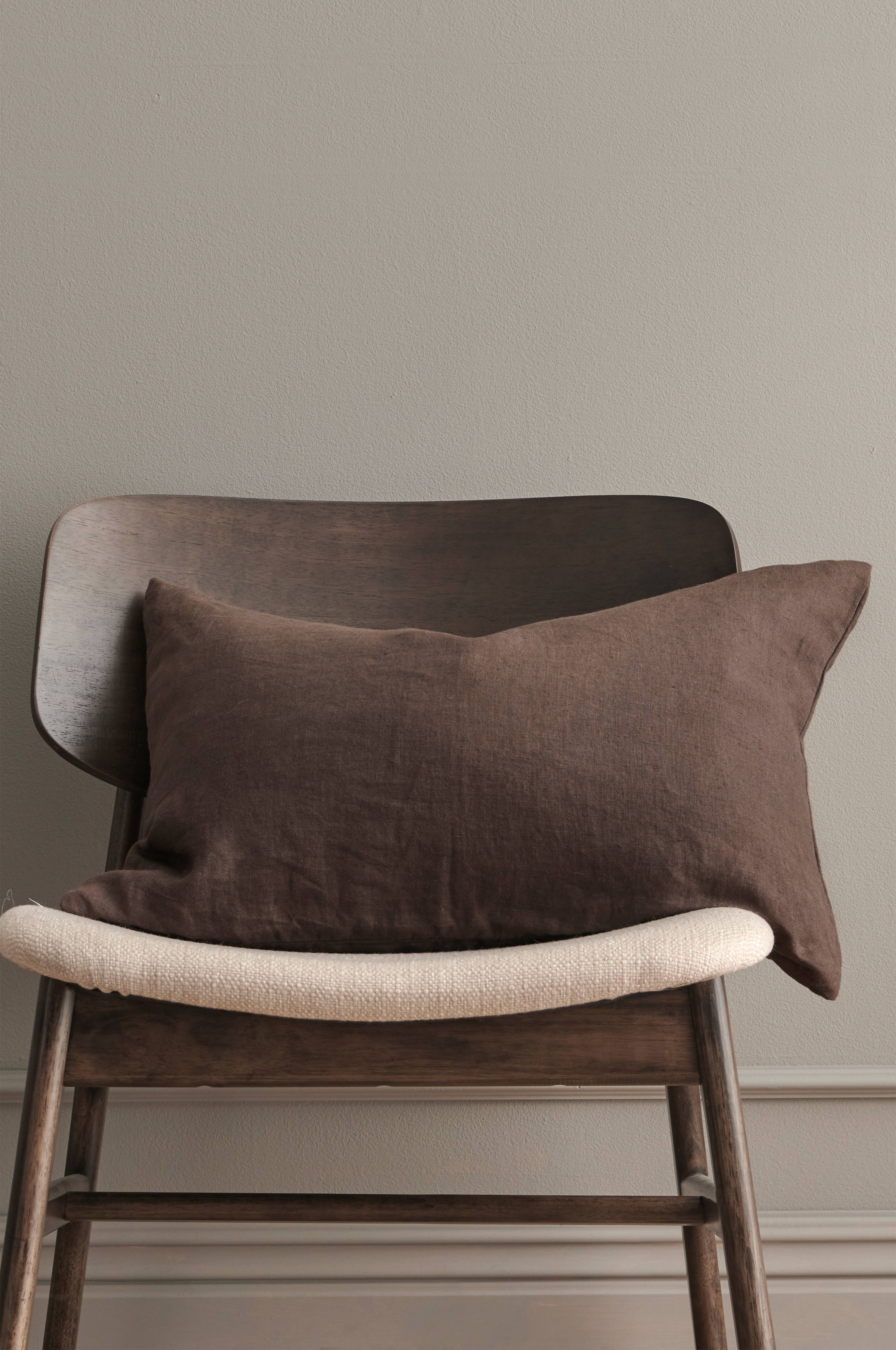 Putetrekk Candice Zip i vasket lin 40x60 cm
