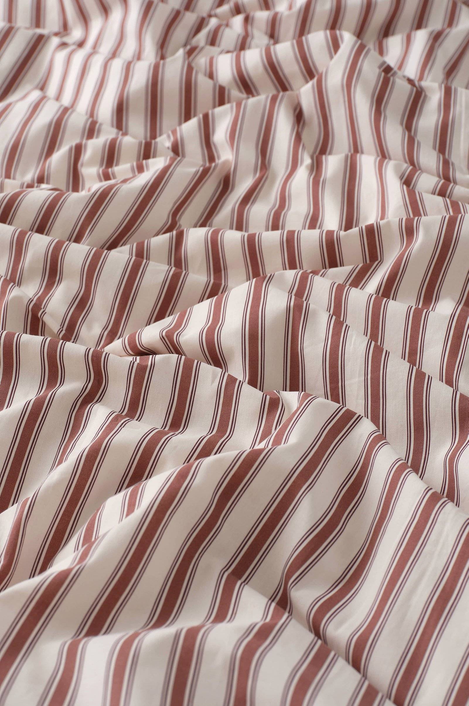 Dynetrekksett Bedset Heaven Stripe i bomull 2 deler