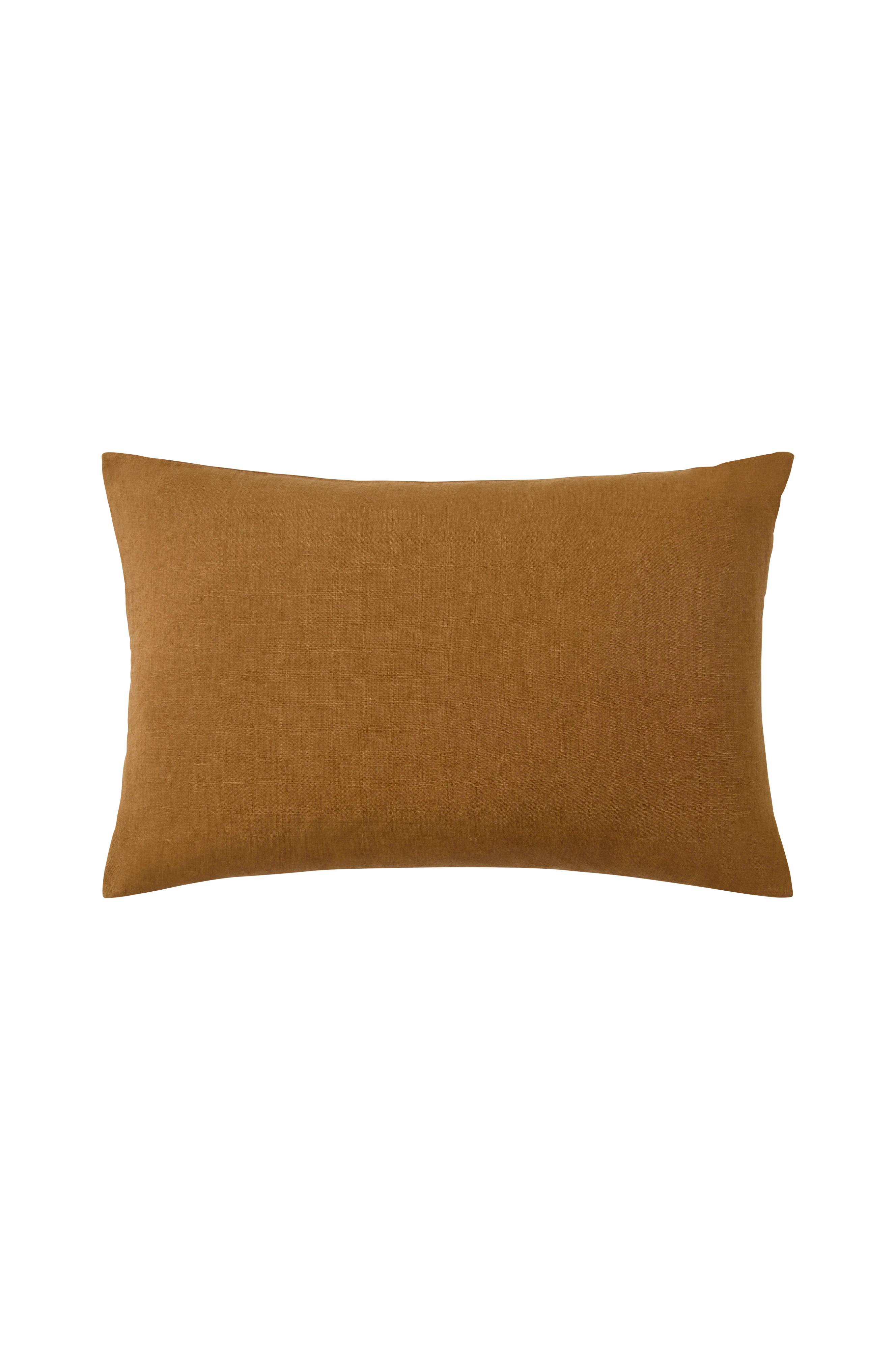 Putetrekk Candice Zip i vasket lin 40x60 cm