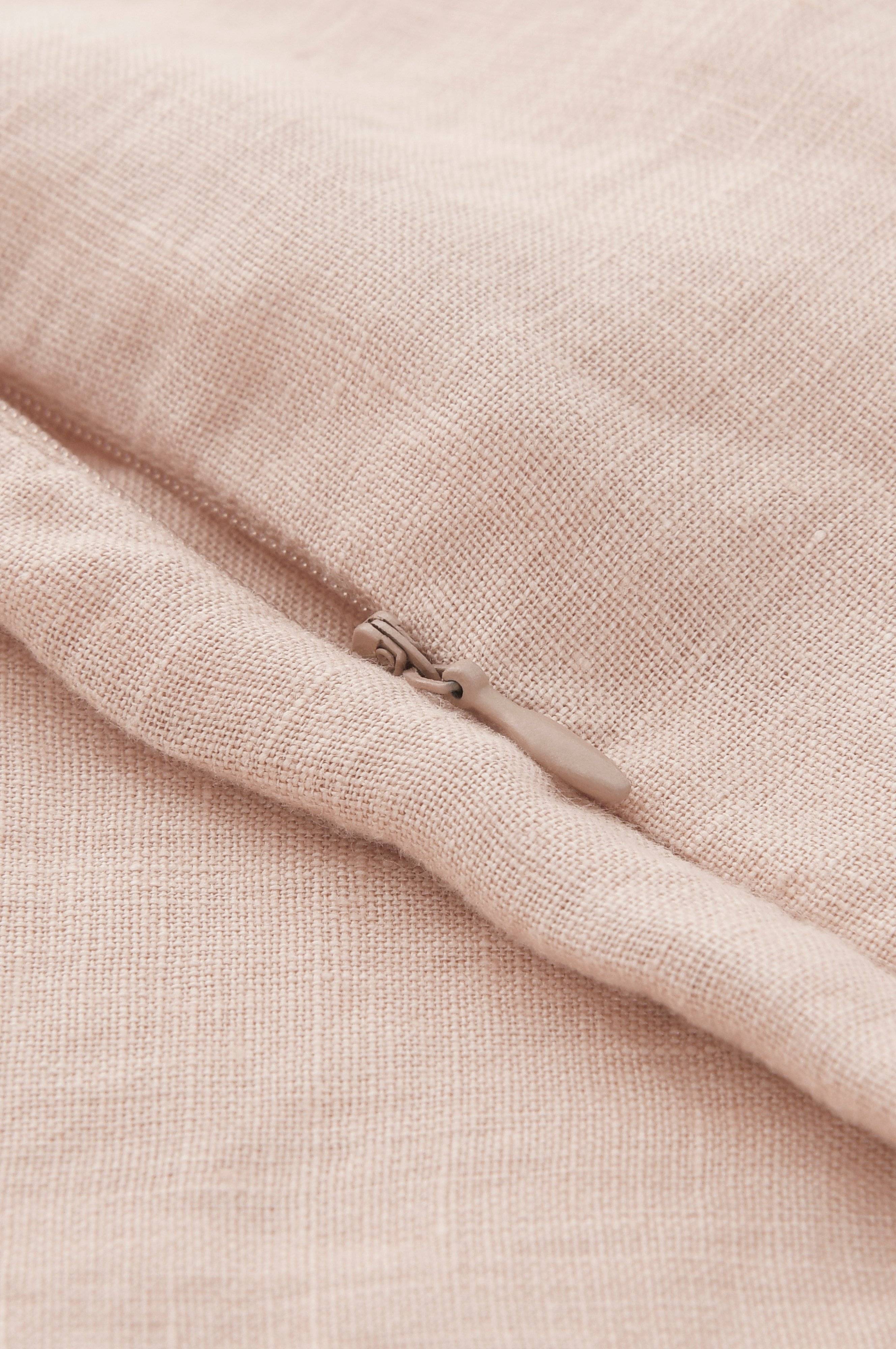 Putetrekk Candice Zip i vasket lin 40x60 cm