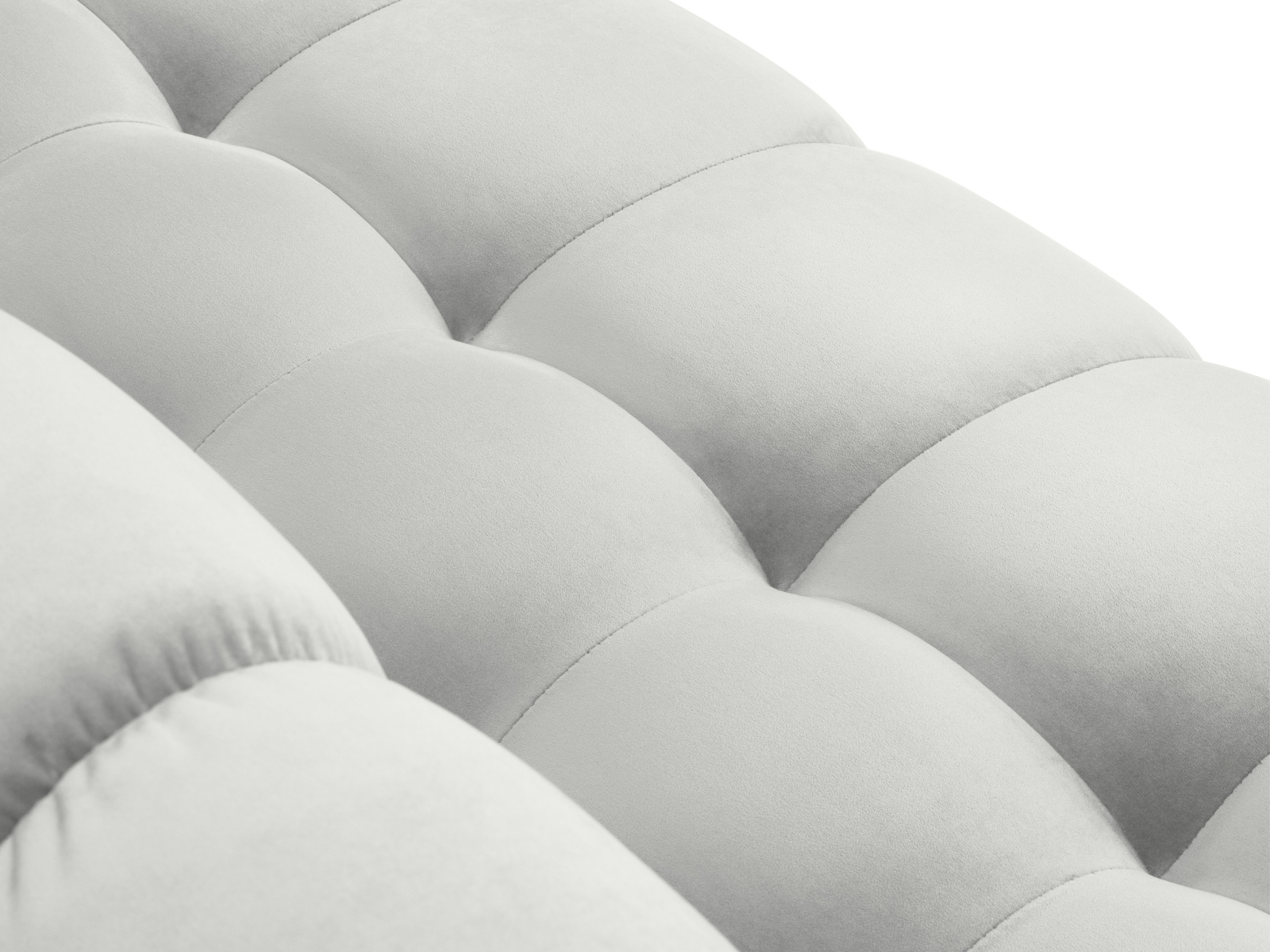 Velvet Left Corner Sofa, "Mamaia", 5 Seats, 293x185x75