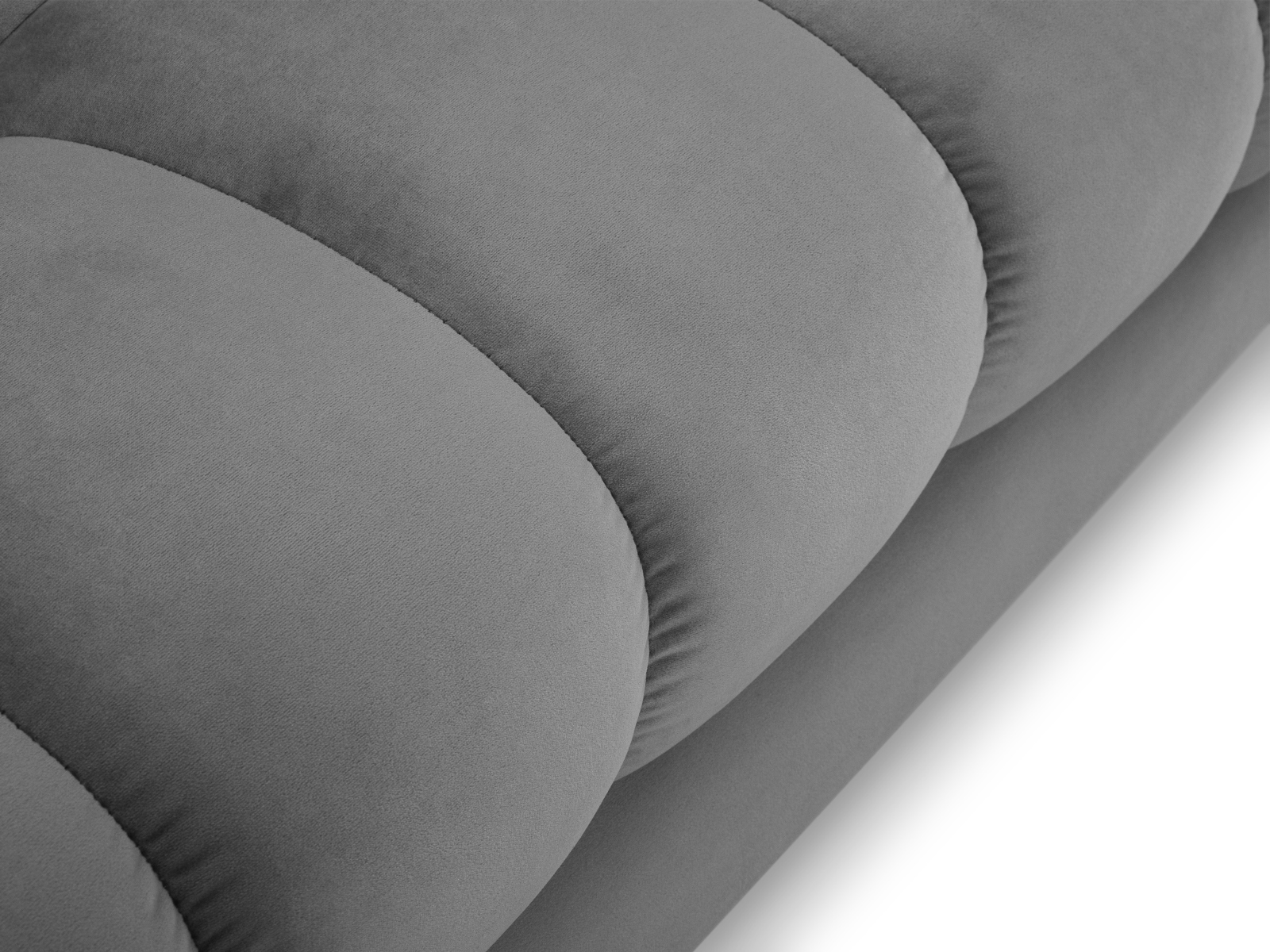 Velvet Left Corner Sofa, "Mamaia", 5 Seats, 293x185x75
