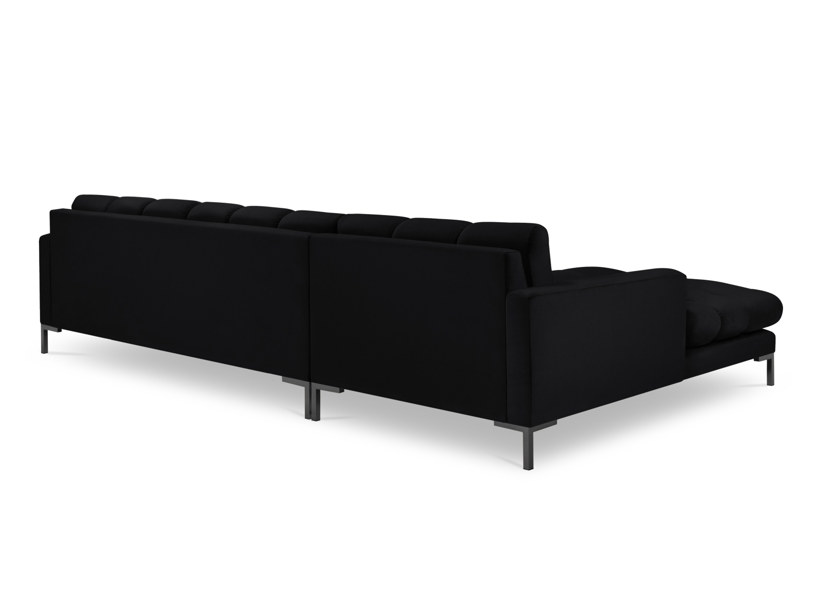 Velvet Left Corner Sofa, "Mamaia", 5 Seats, 293x185x75