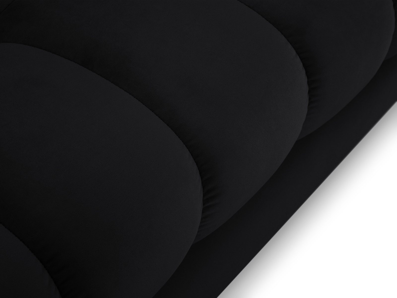 Velvet Left Corner Sofa, "Mamaia", 5 Seats, 293x185x75