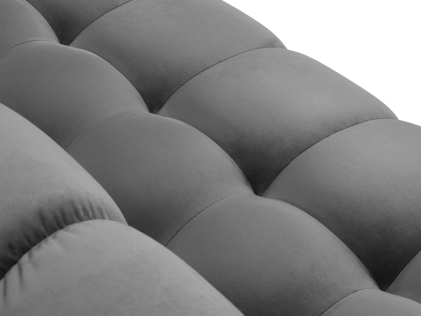 Velvet Left Corner Sofa, "Mamaia", 5 Seats, 293x185x75