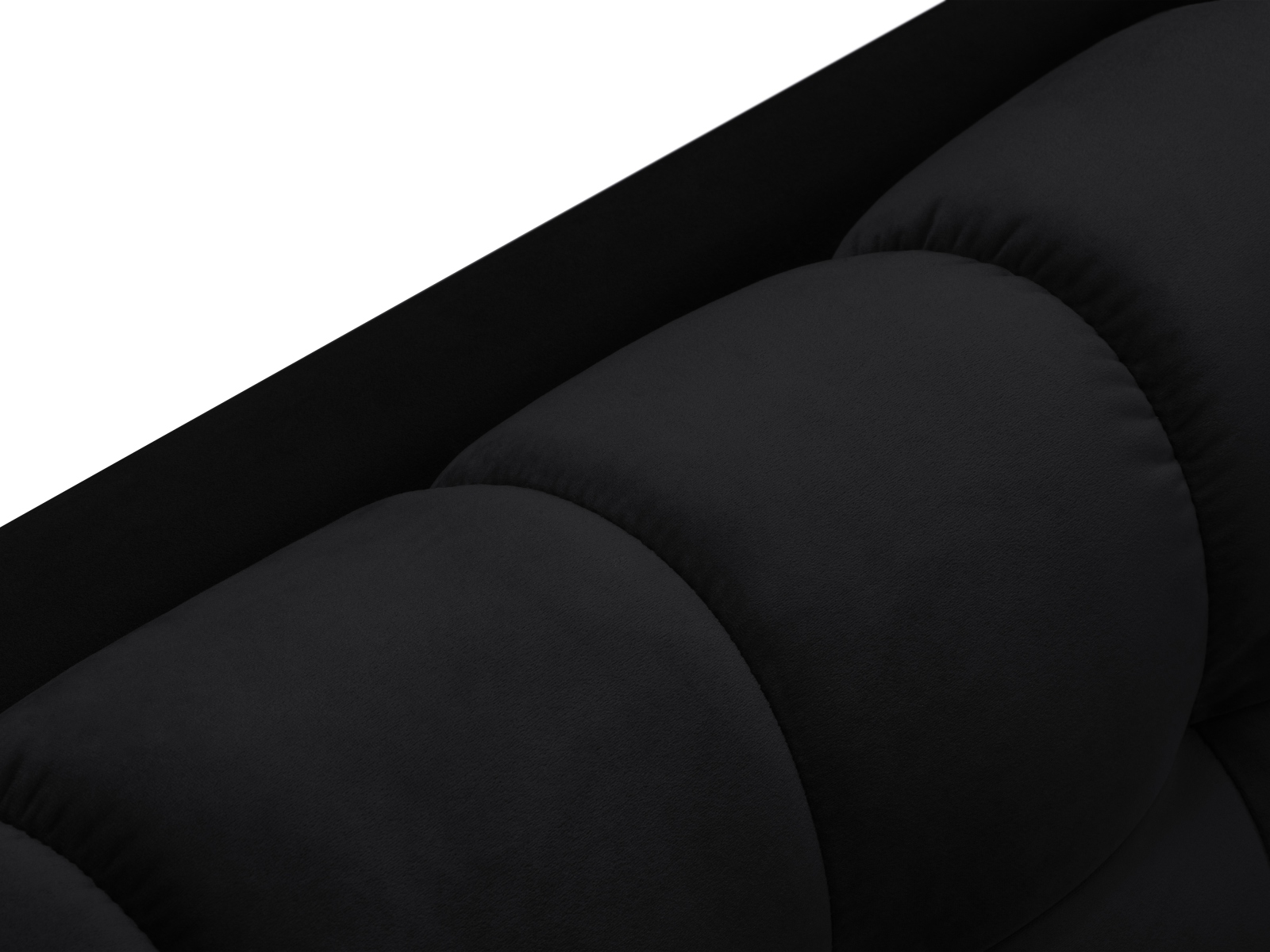 Velvet Left Corner Sofa, "Mamaia", 5 Seats, 293x185x75