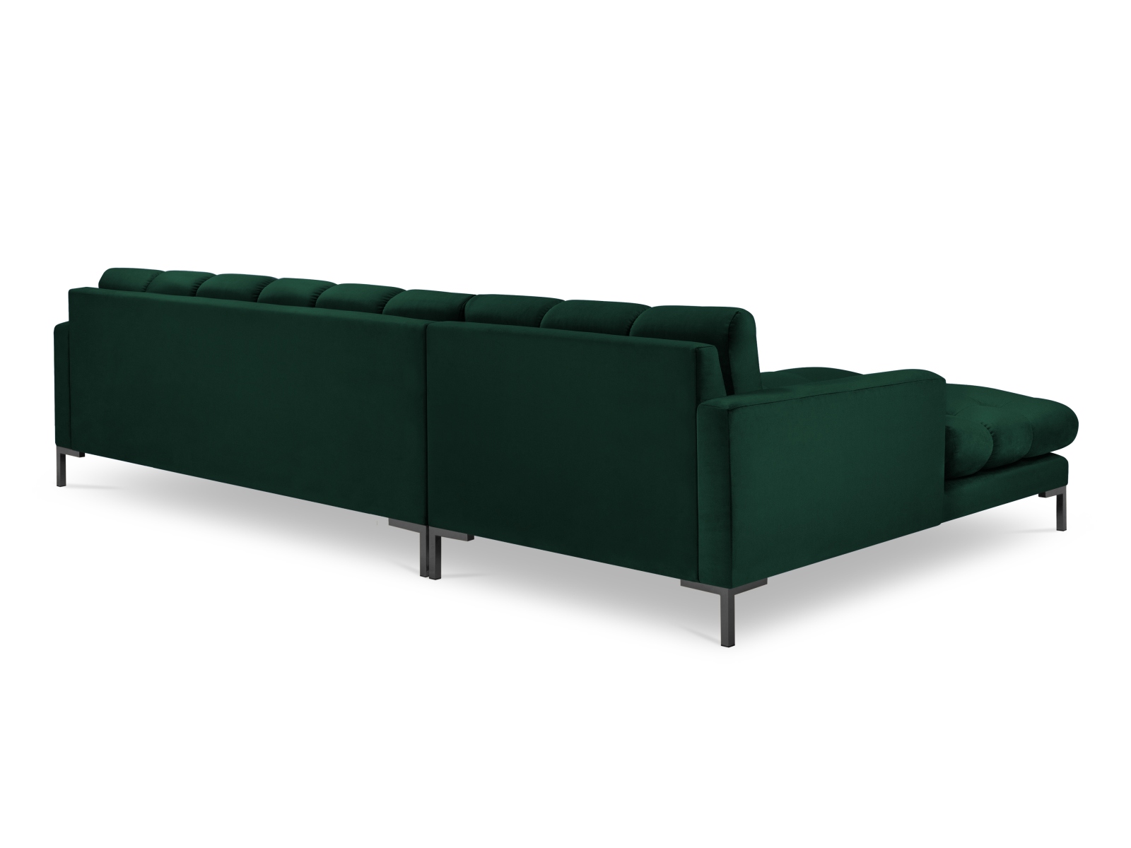 Velvet Left Corner Sofa, "Mamaia", 5 Seats, 293x185x75