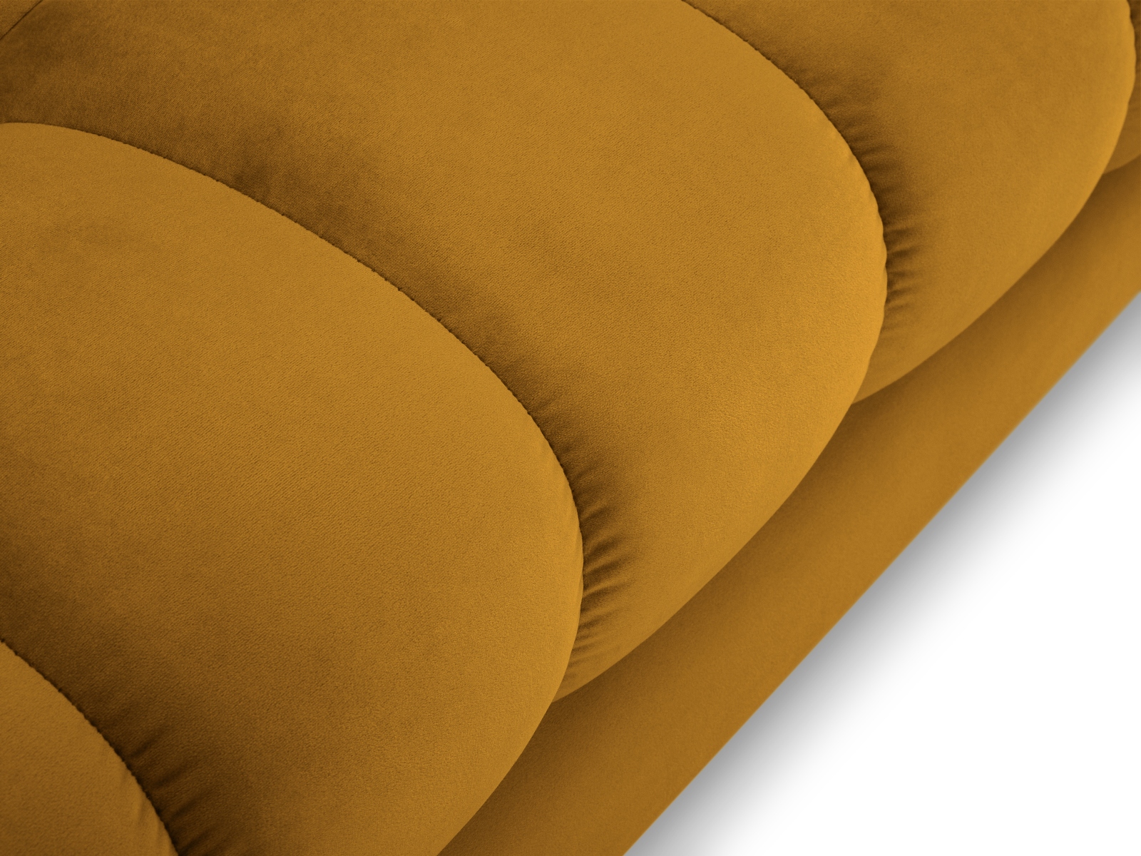 Velvet Left Corner Sofa, "Mamaia", 5 Seats, 293x185x75