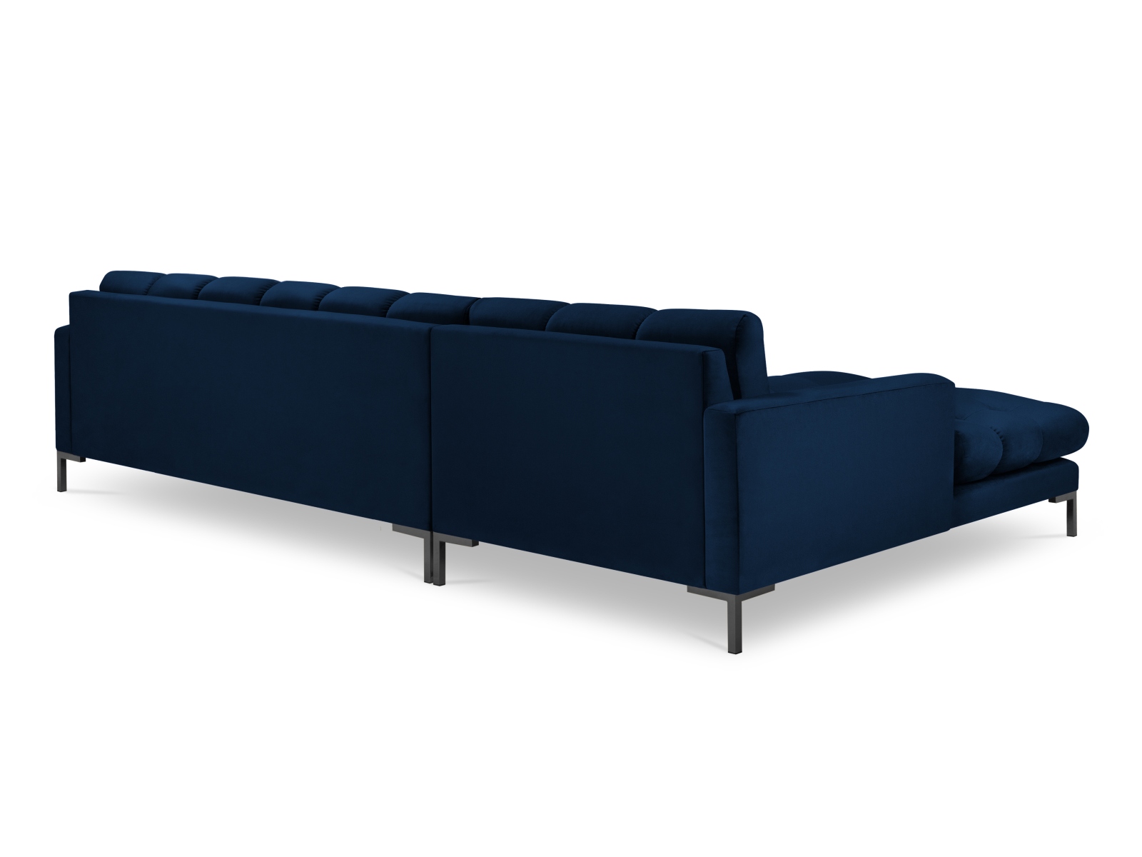 Velvet Left Corner Sofa, "Mamaia", 5 Seats, 293x185x75