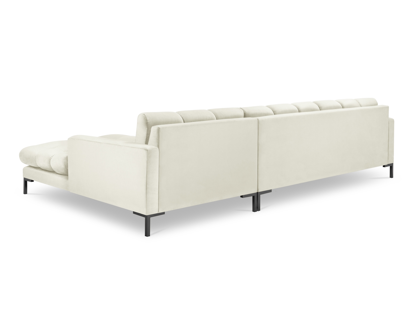 Velvet Right Corner Sofa, "Mamaia", 5 Seats, 293x185x75