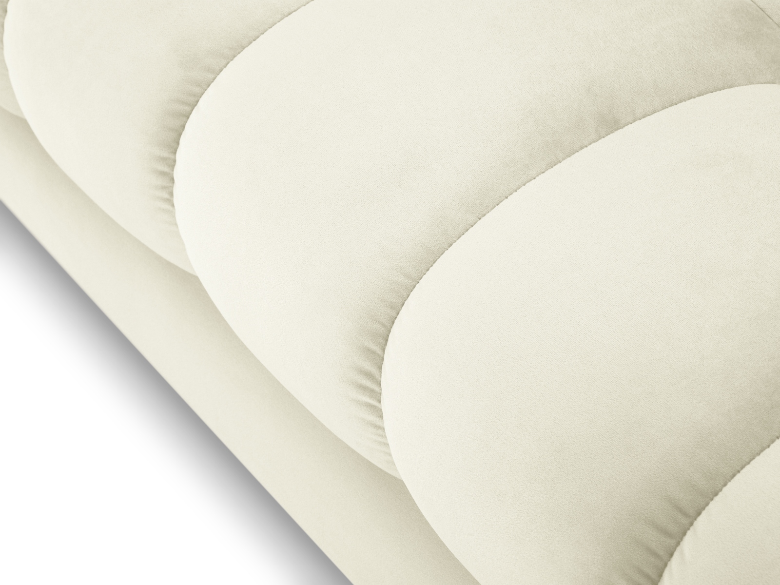 Velvet Right Corner Sofa, "Mamaia", 5 Seats, 293x185x75