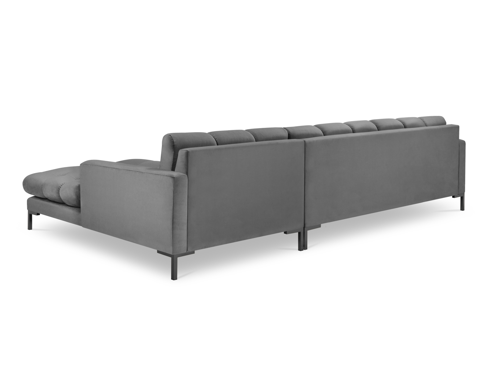 Velvet Right Corner Sofa, "Mamaia", 5 Seats, 293x185x75