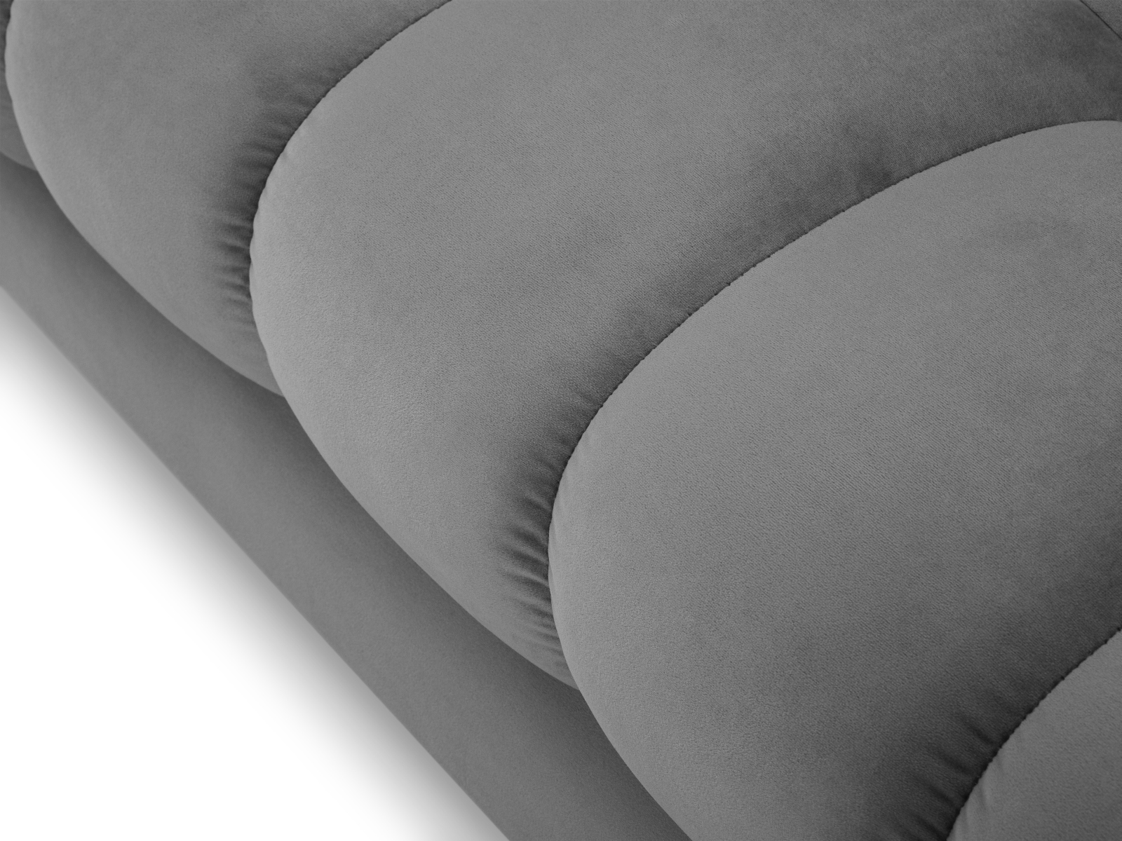 Velvet Right Corner Sofa, "Mamaia", 5 Seats, 293x185x75