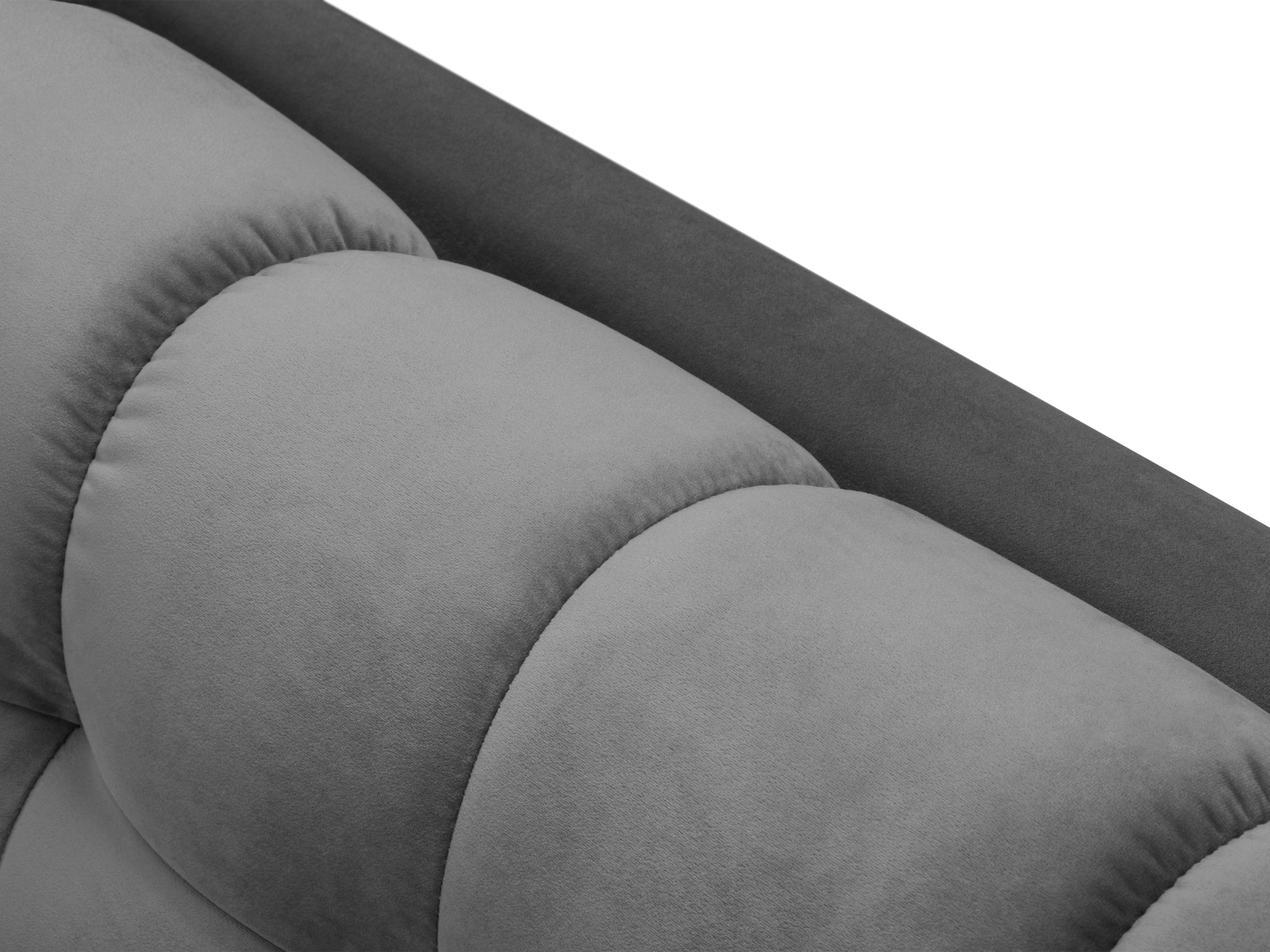 Velvet Right Corner Sofa, "Mamaia", 5 Seats, 293x185x75