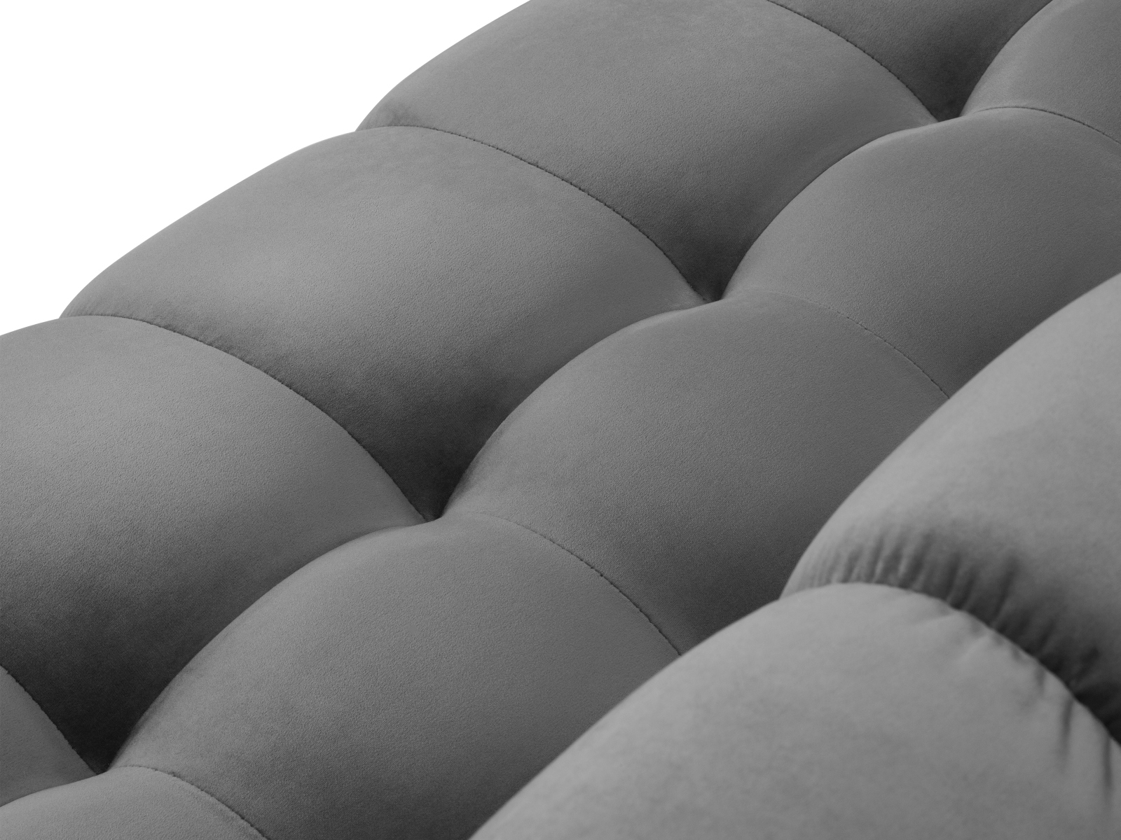 Velvet Right Corner Sofa, "Mamaia", 5 Seats, 293x185x75