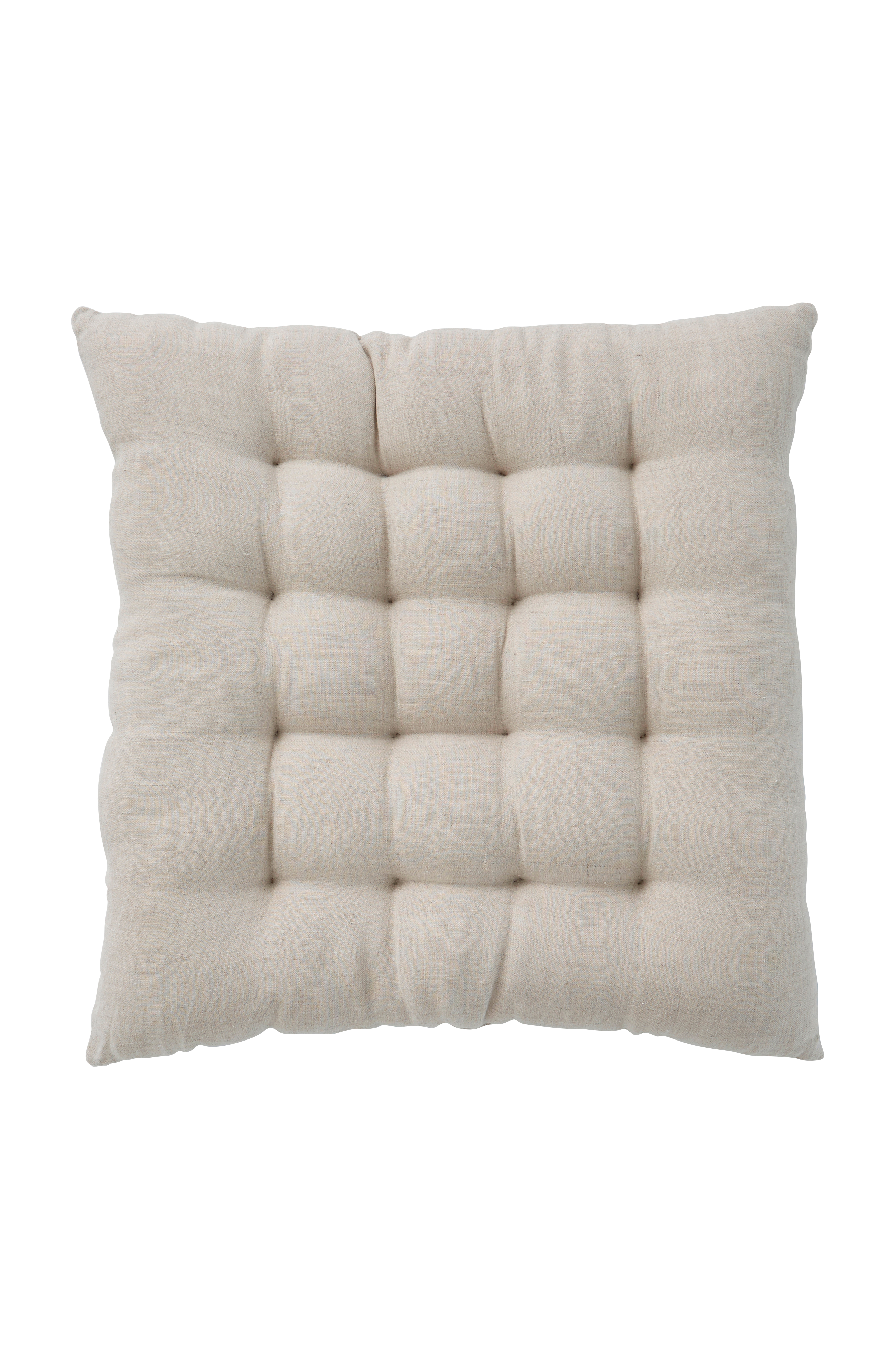 Sittepute Candice i vasket lin 40x40x5 cm