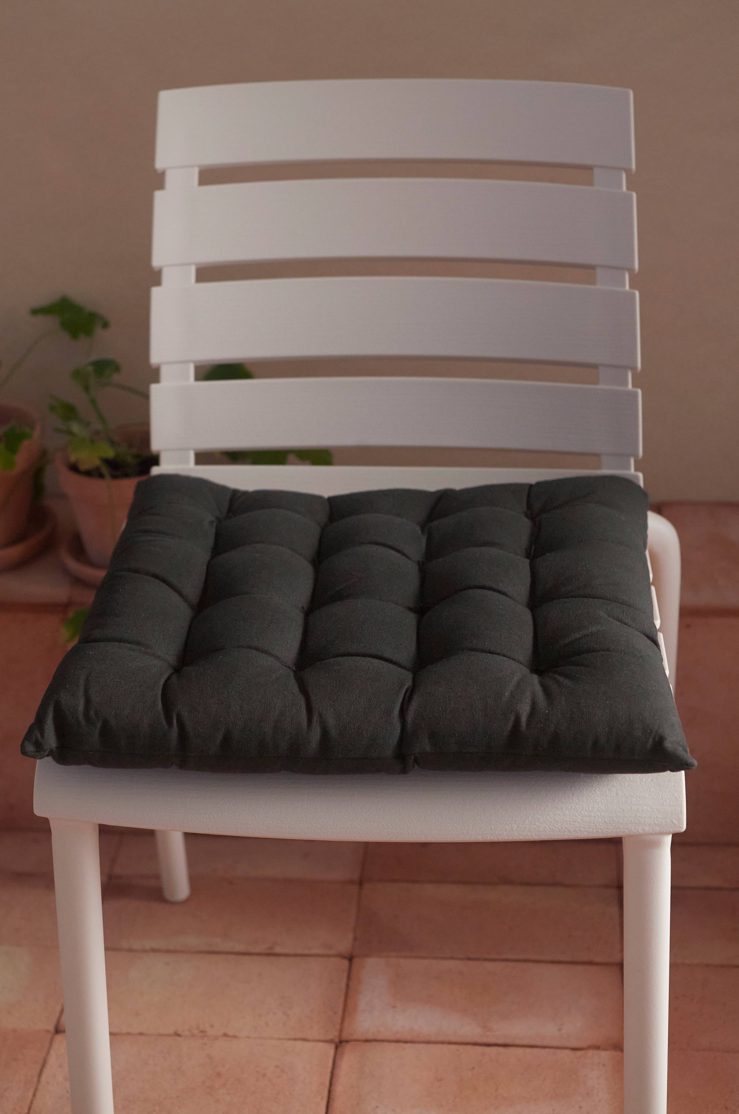Sittepute Candice i vasket lin 40x40x5 cm