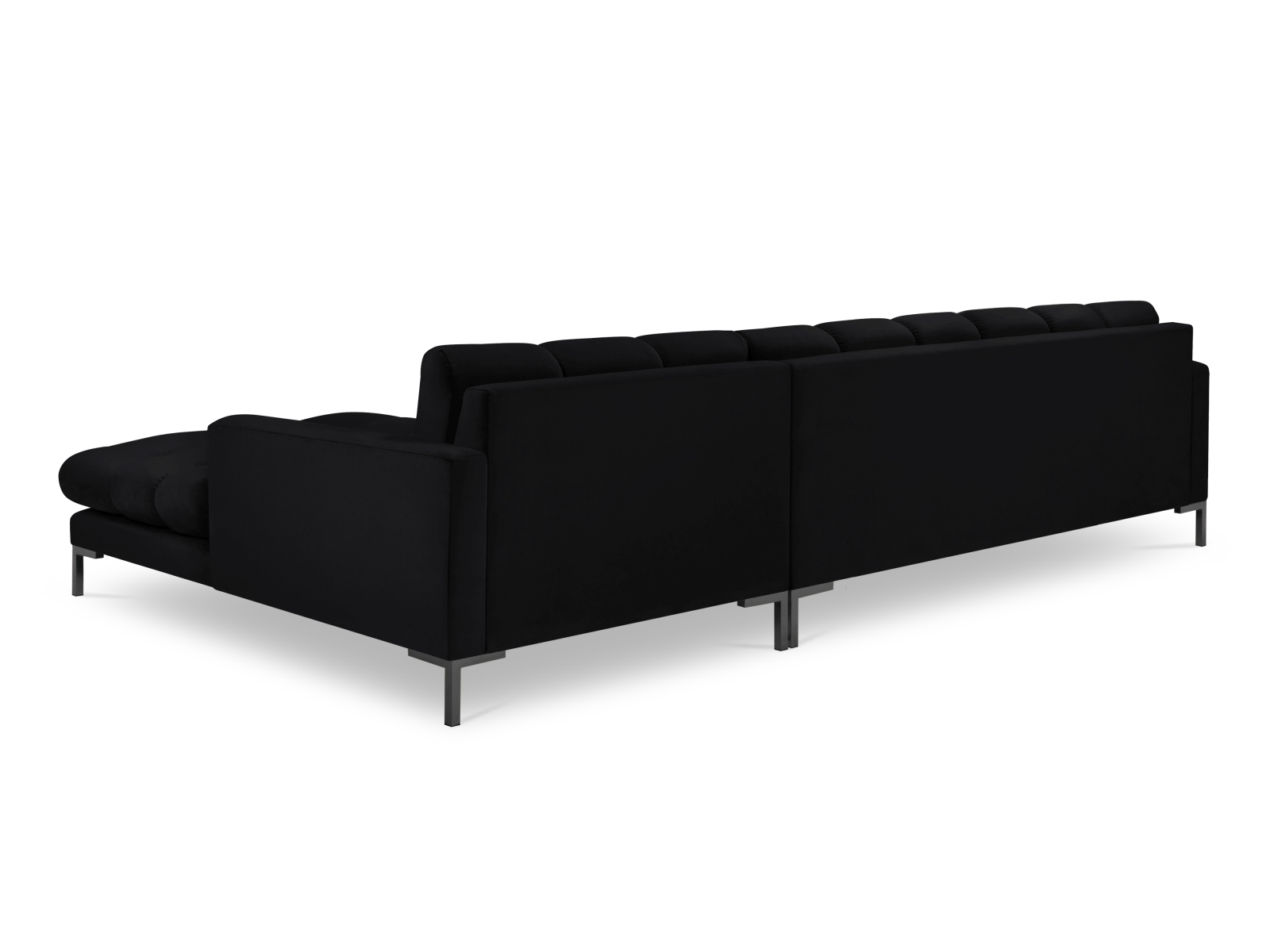 Velvet Right Corner Sofa, "Mamaia", 5 Seats, 293x185x75