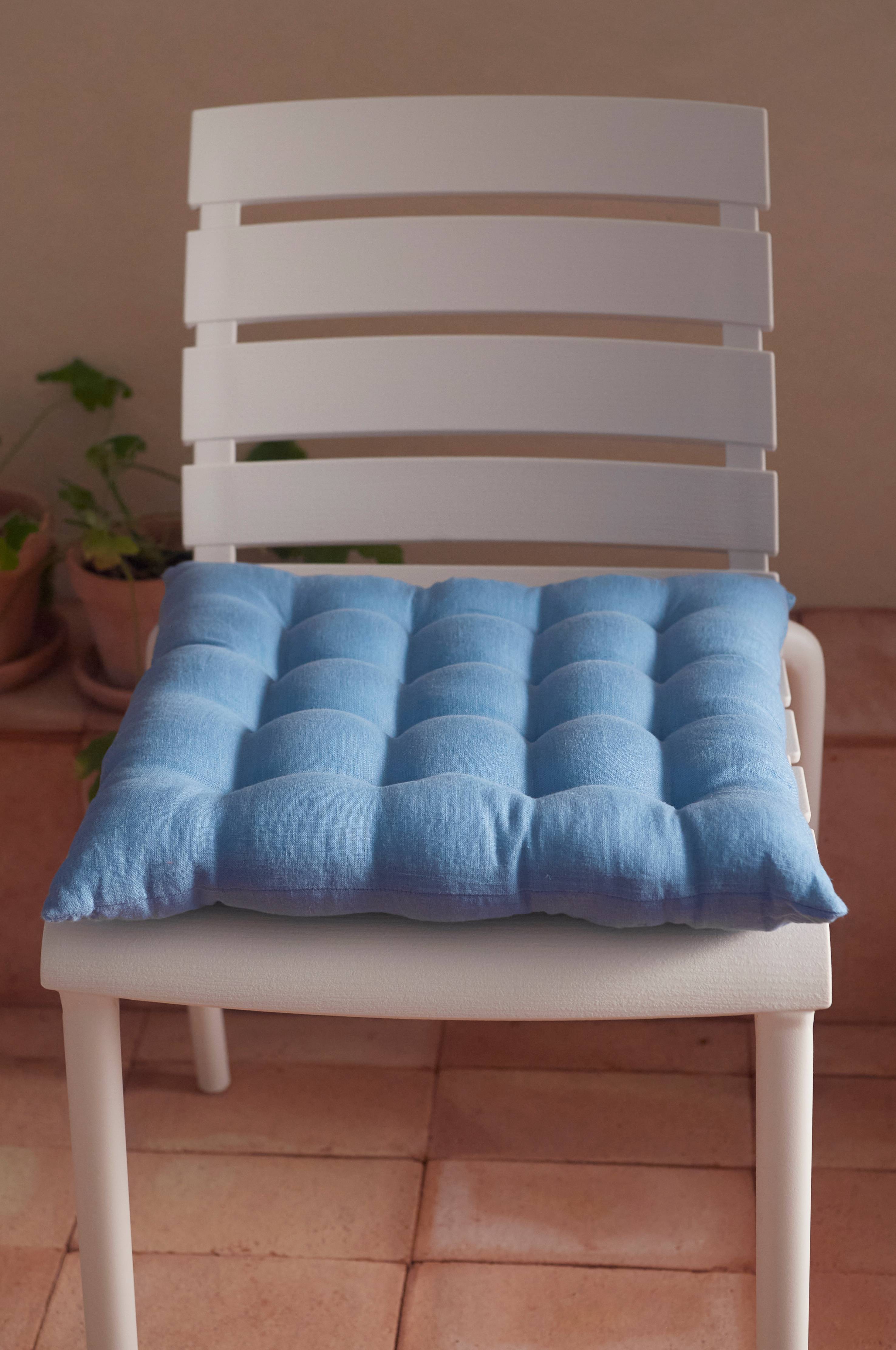 Sittepute Candice i vasket lin 40x40x5 cm