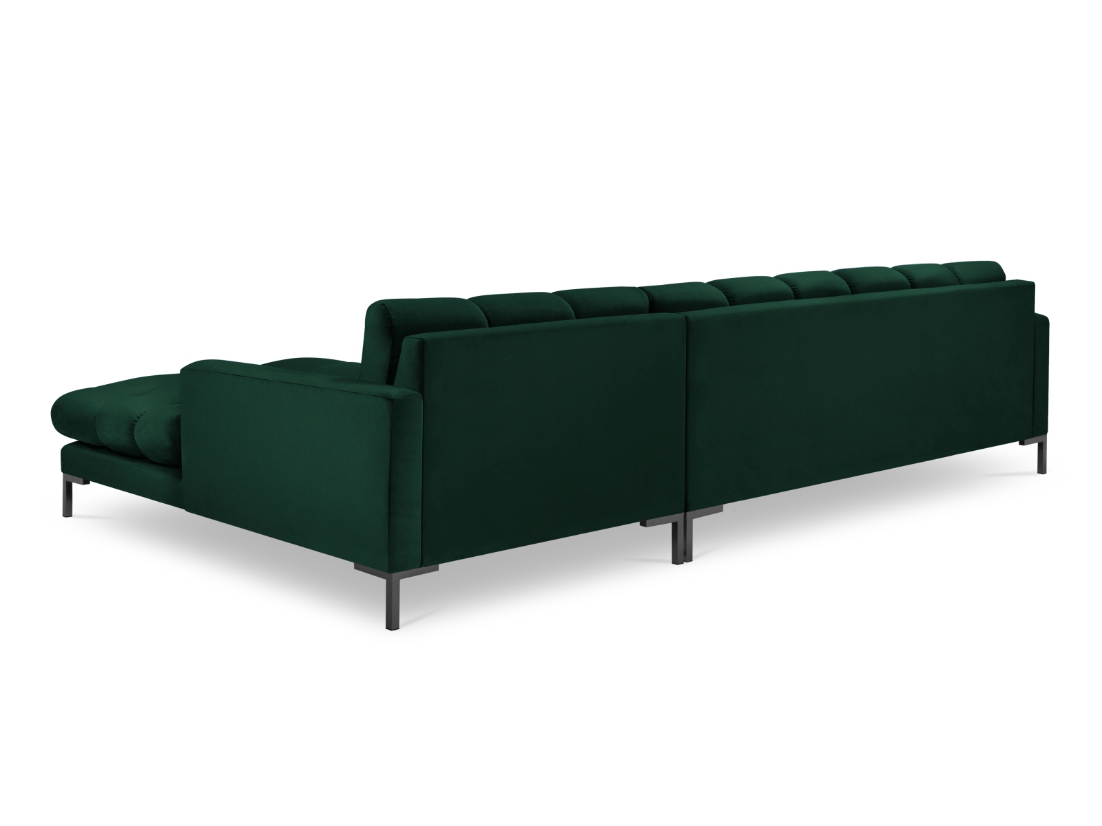 Velvet Right Corner Sofa, "Mamaia", 5 Seats, 293x185x75