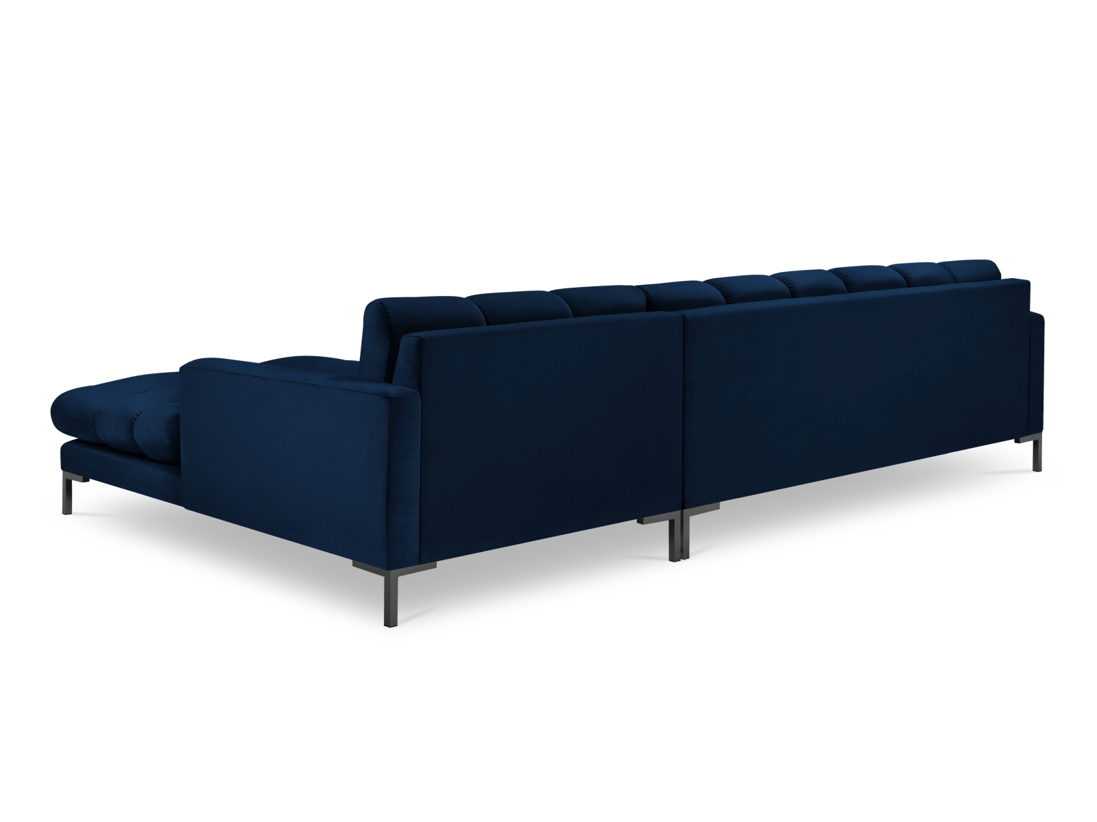 Velvet Right Corner Sofa, "Mamaia", 5 Seats, 293x185x75