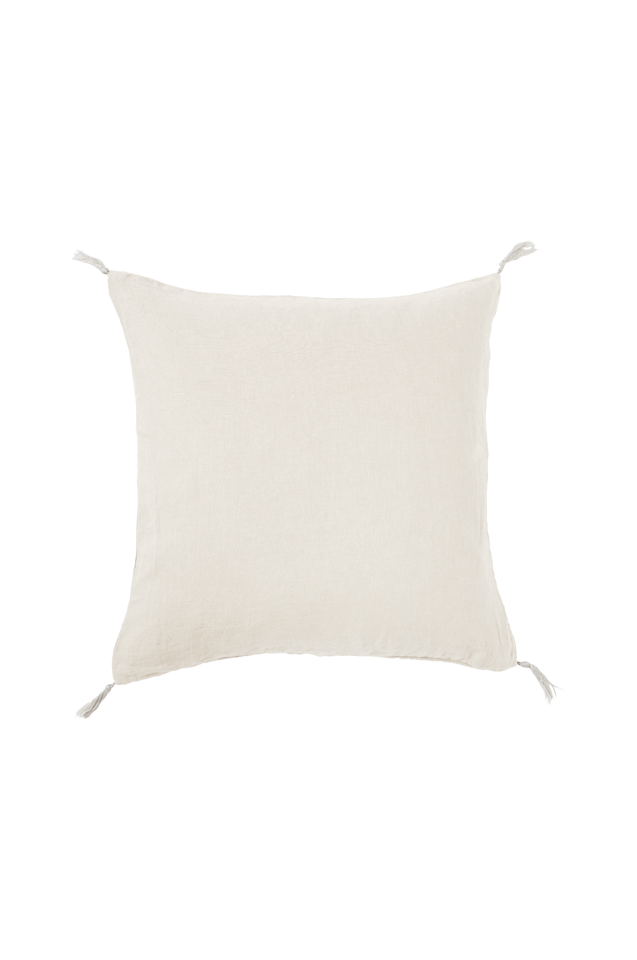 Putetrekk Candice Tassel i vasket lin 50x50 cm