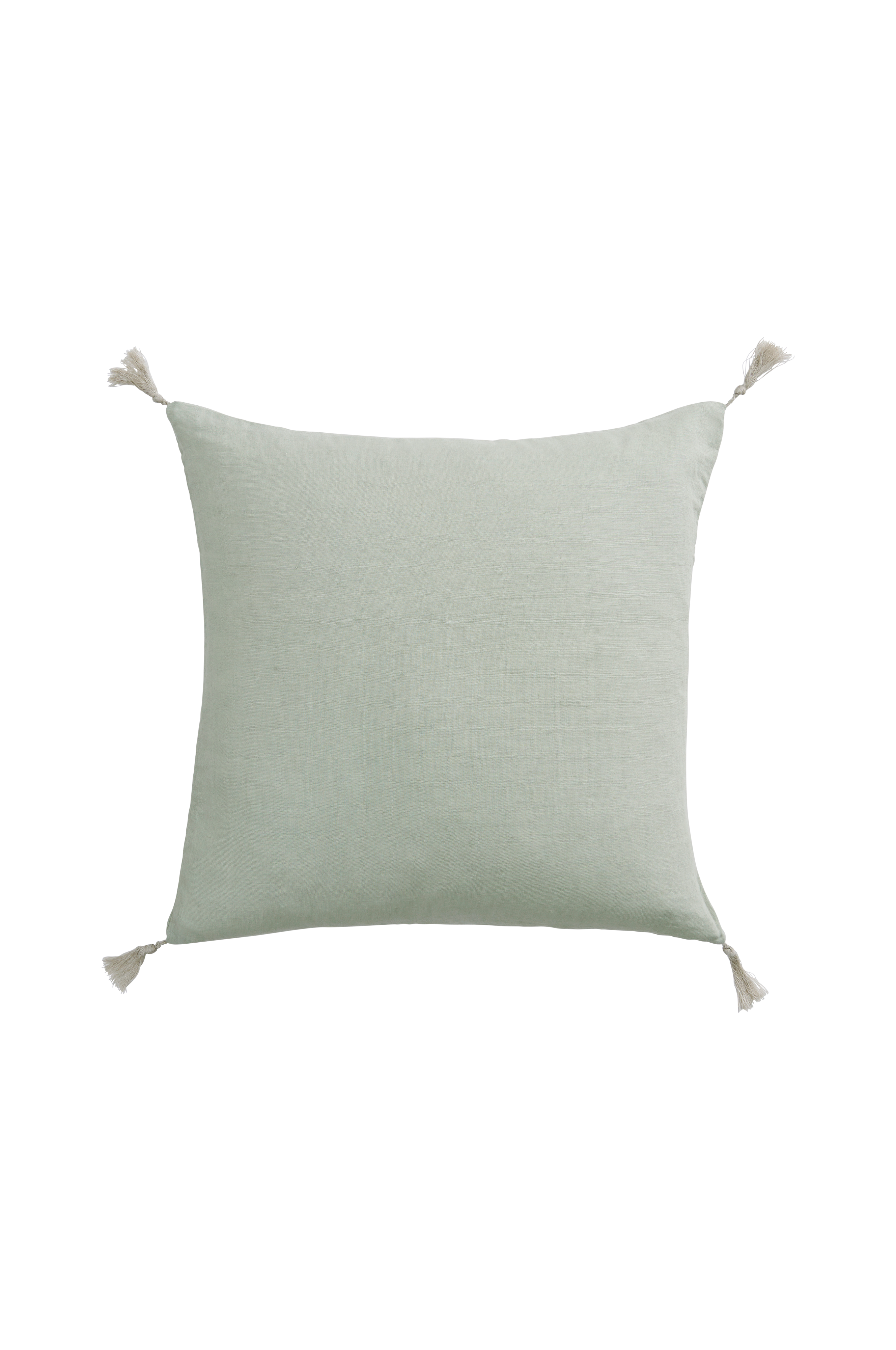 Putetrekk Candice Tassel i vasket lin 50x50 cm