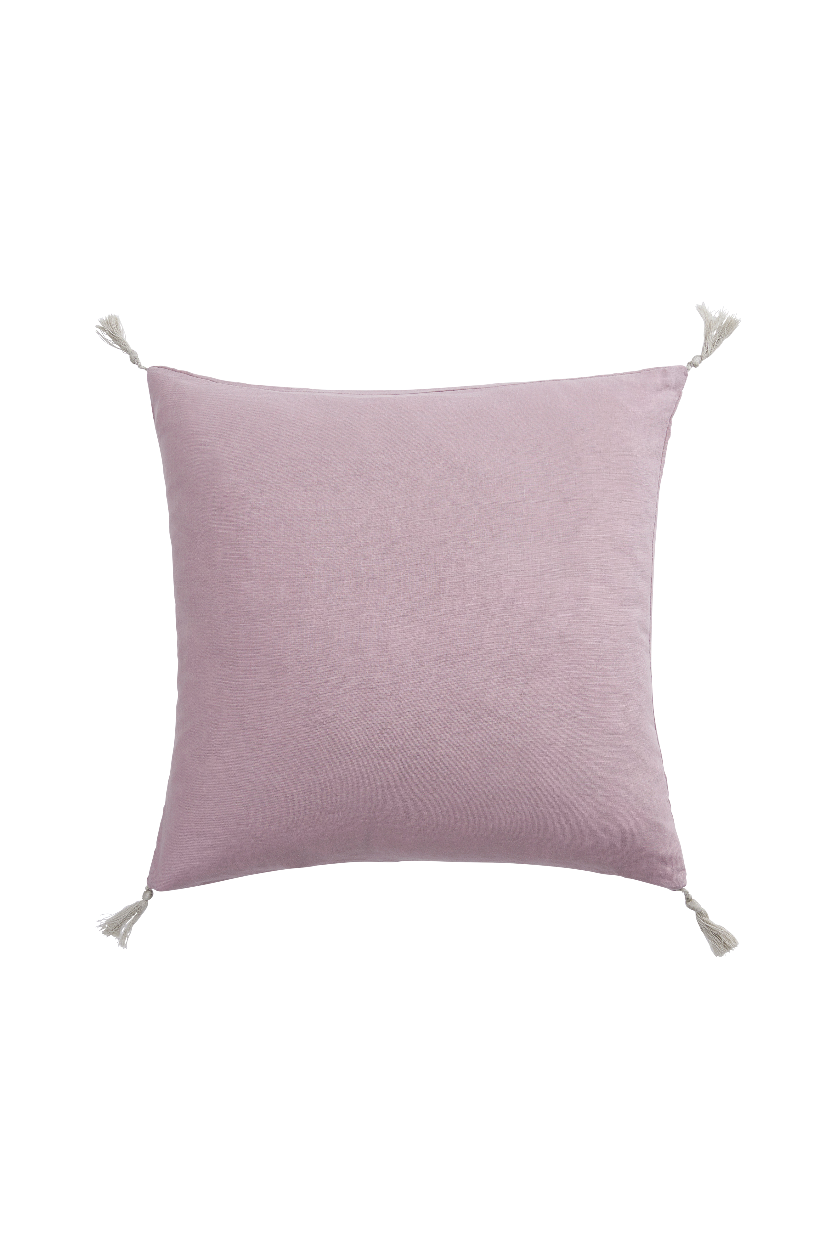 Putetrekk Candice Tassel i vasket lin 50x50 cm