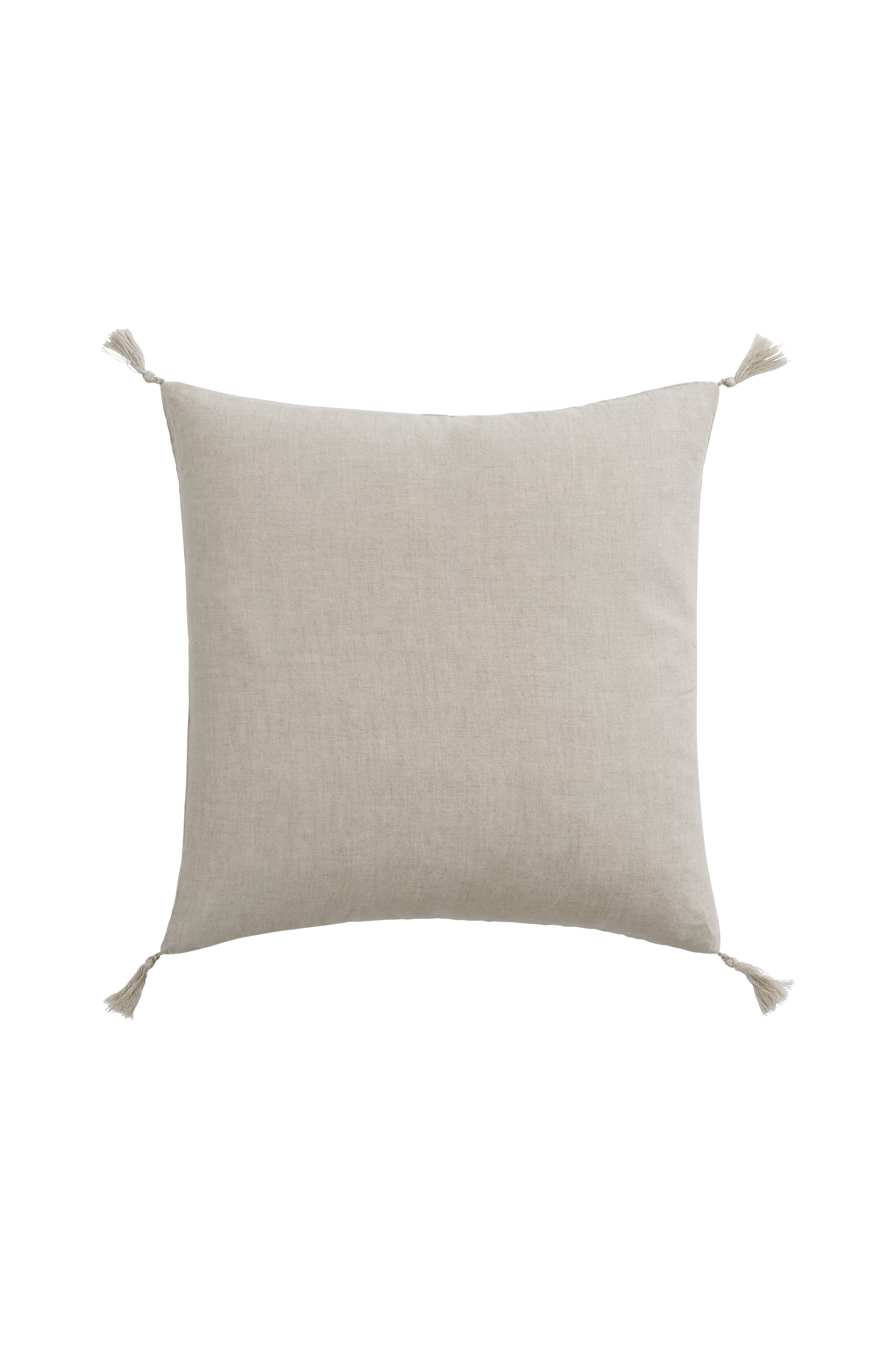 Putetrekk Candice Tassel i vasket lin 50x50 cm