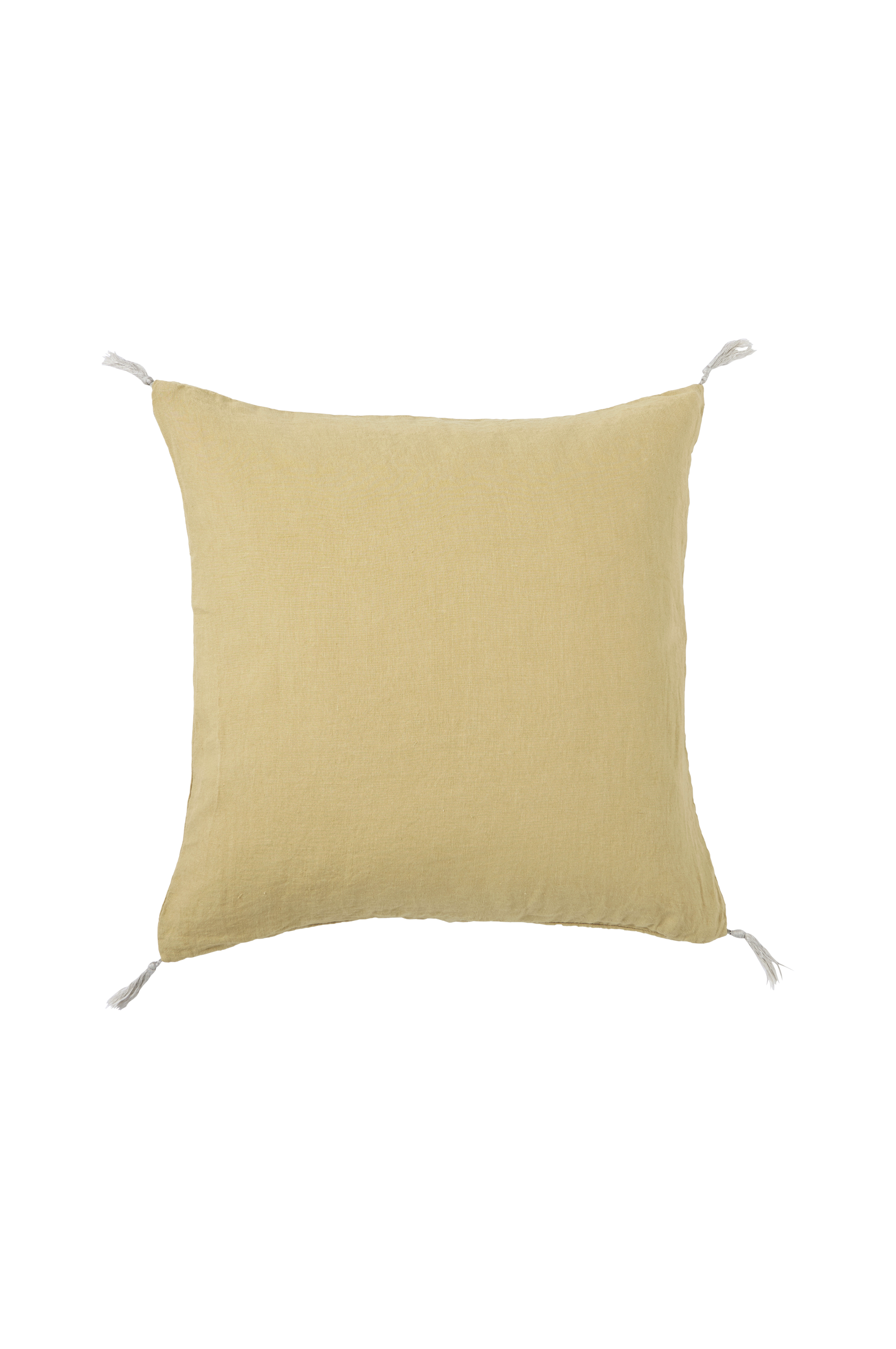 Putetrekk Candice Tassel i vasket lin 50x50 cm