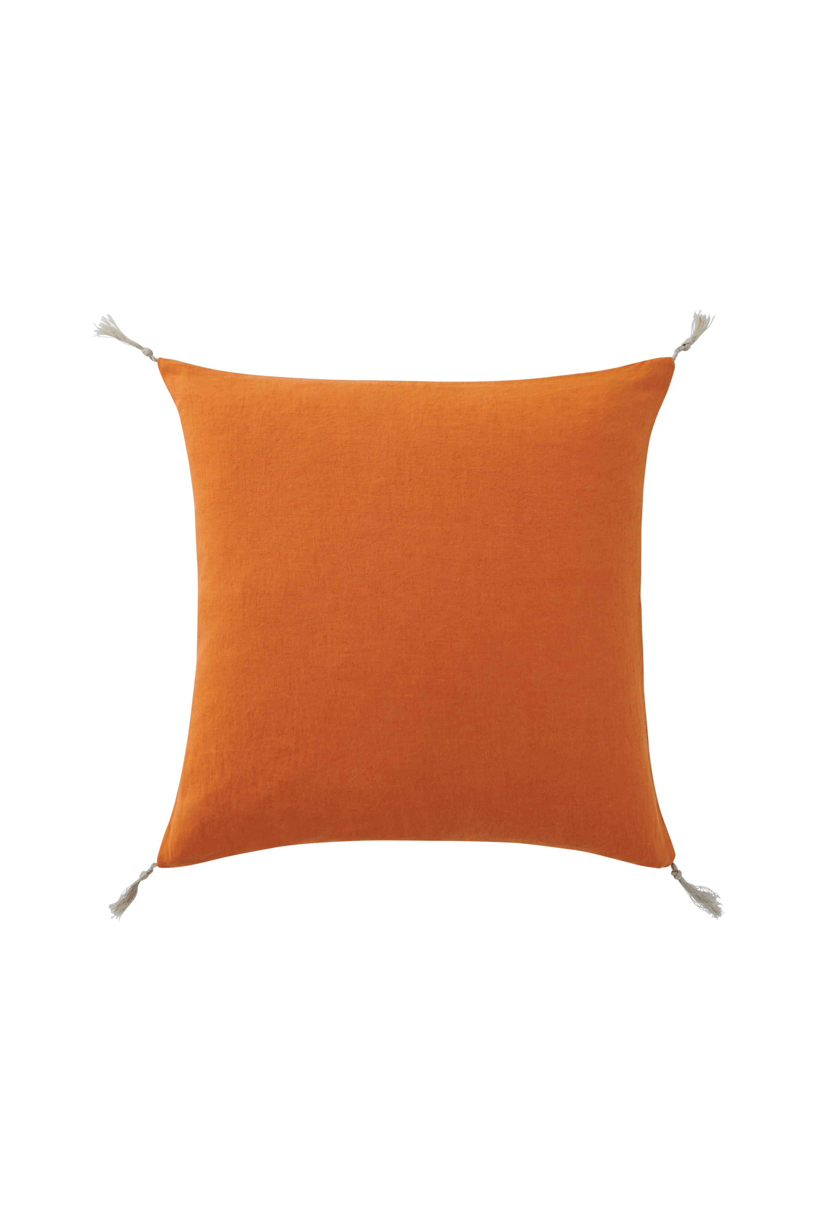 Putetrekk Candice Tassel i vasket lin 50x50 cm