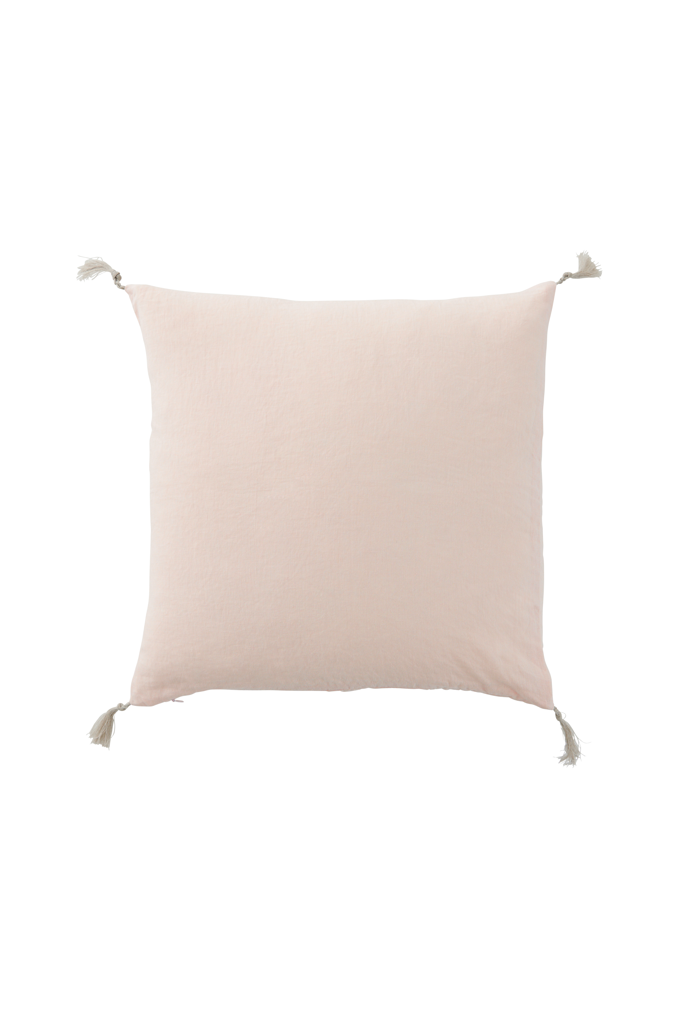 Putetrekk Candice Tassel i vasket lin 50x50 cm