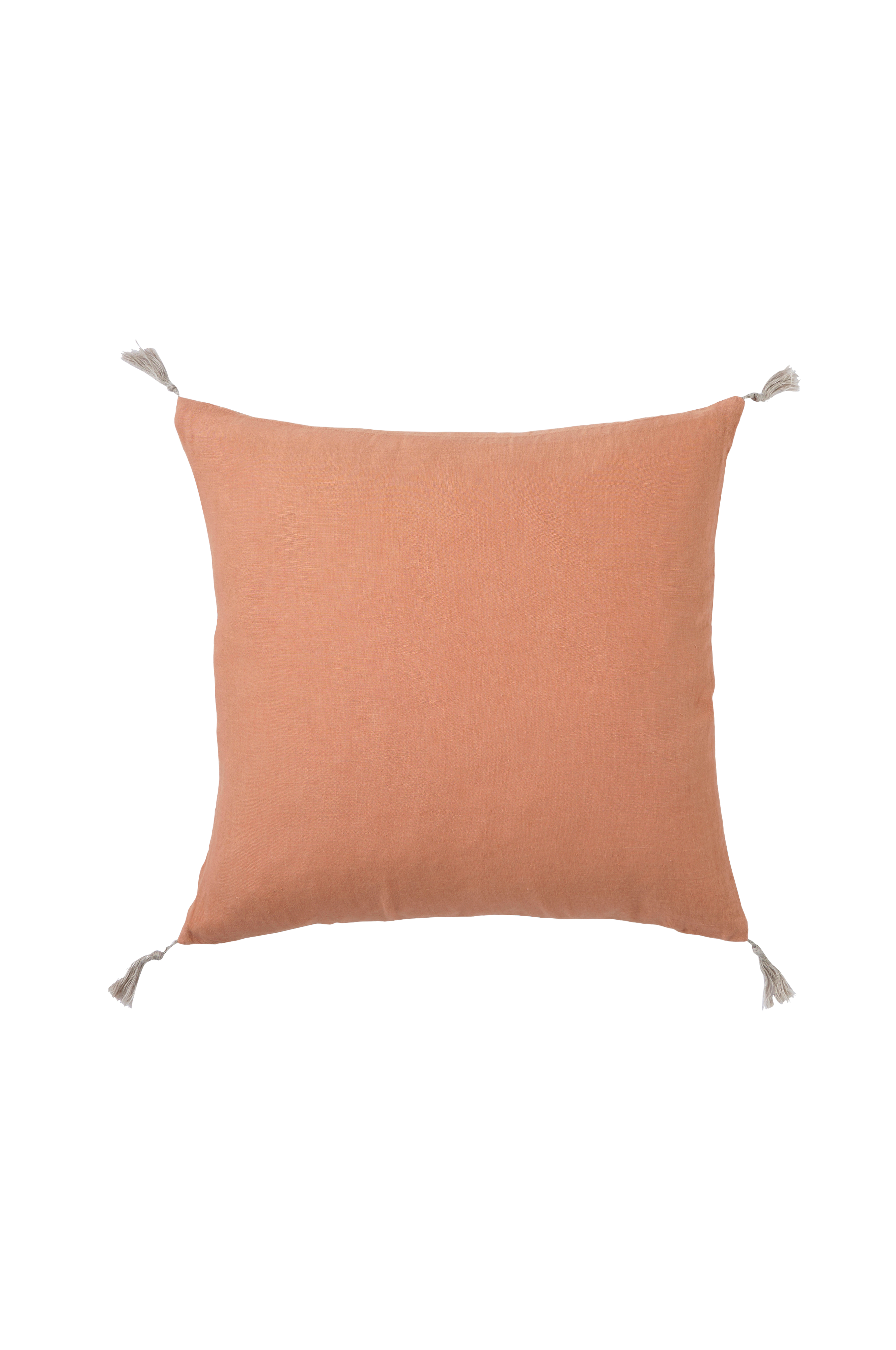 Putetrekk Candice Tassel i vasket lin 50x50 cm