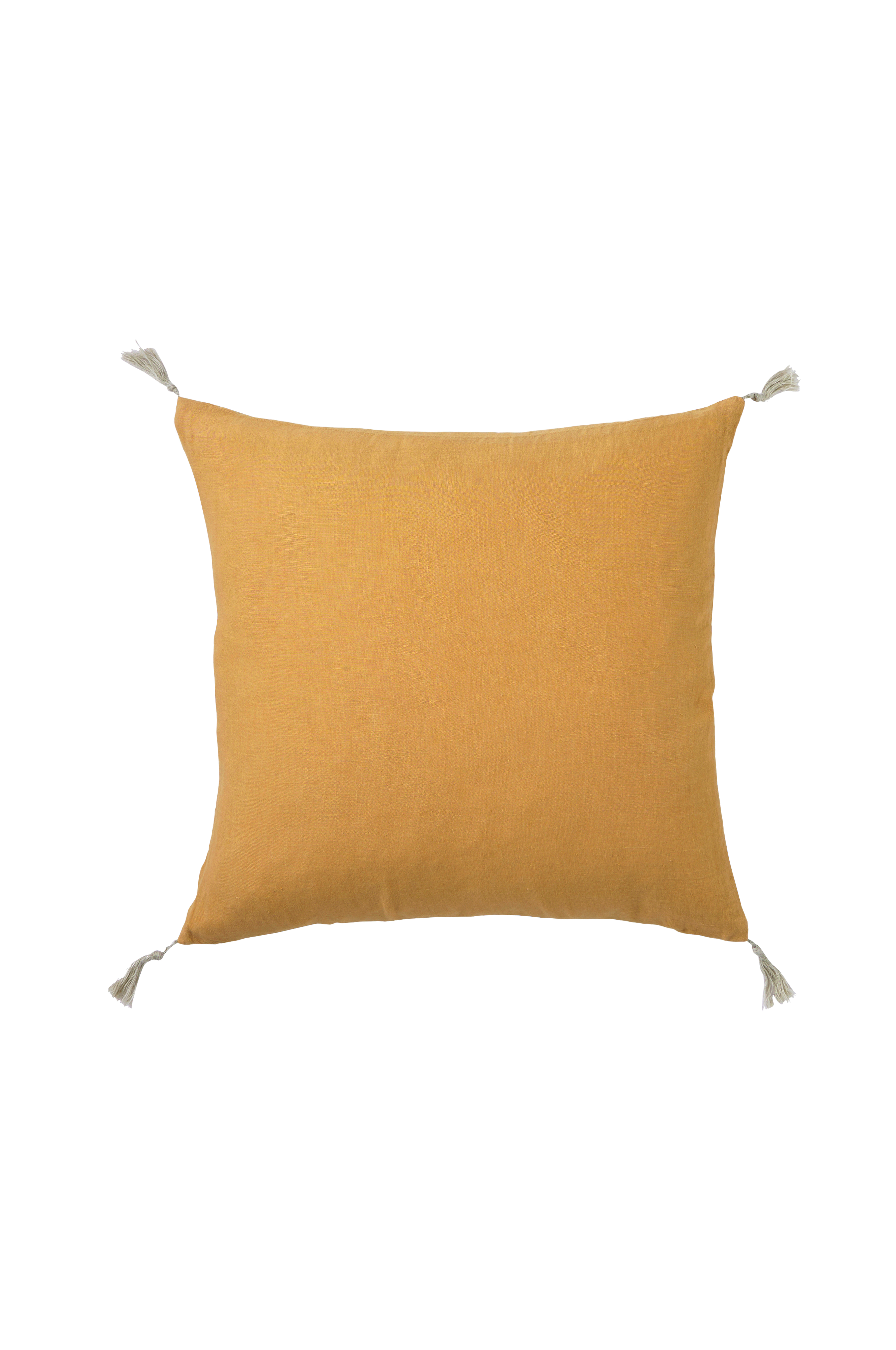 Putetrekk Candice Tassel i vasket lin 50x50 cm