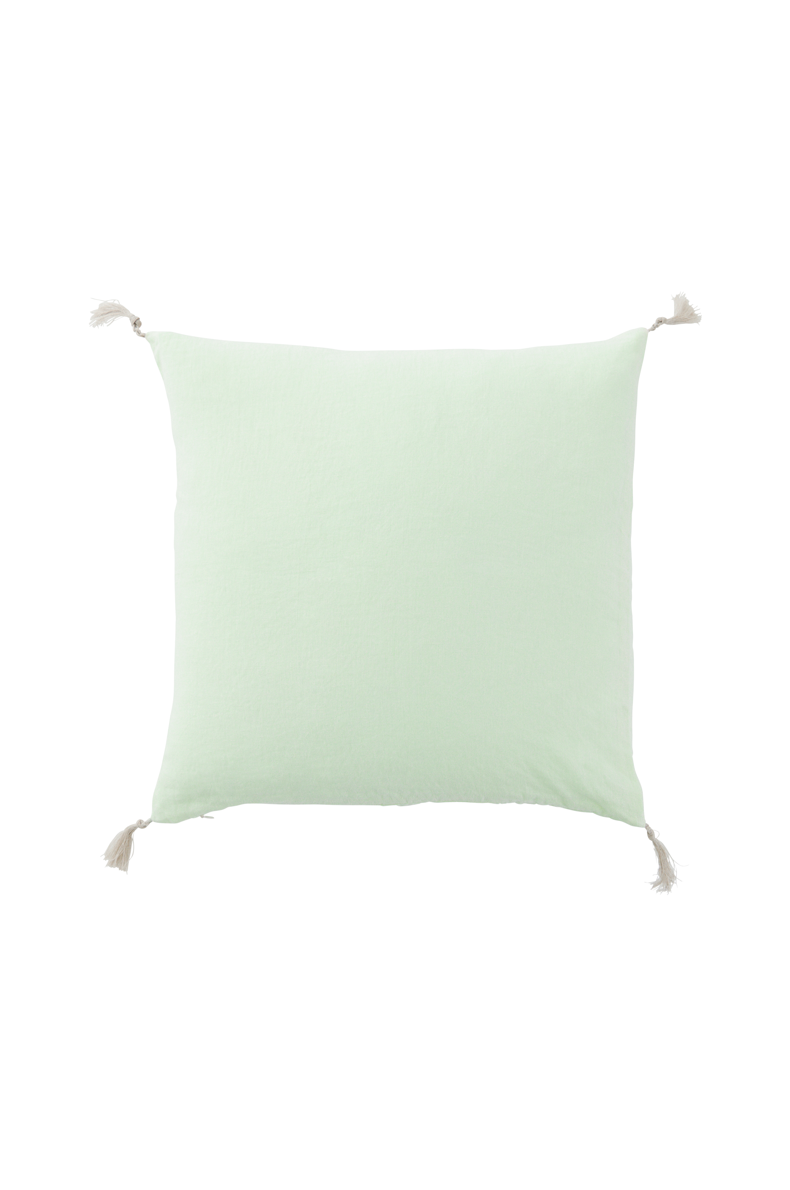 Putetrekk Candice Tassel i vasket lin 50x50 cm