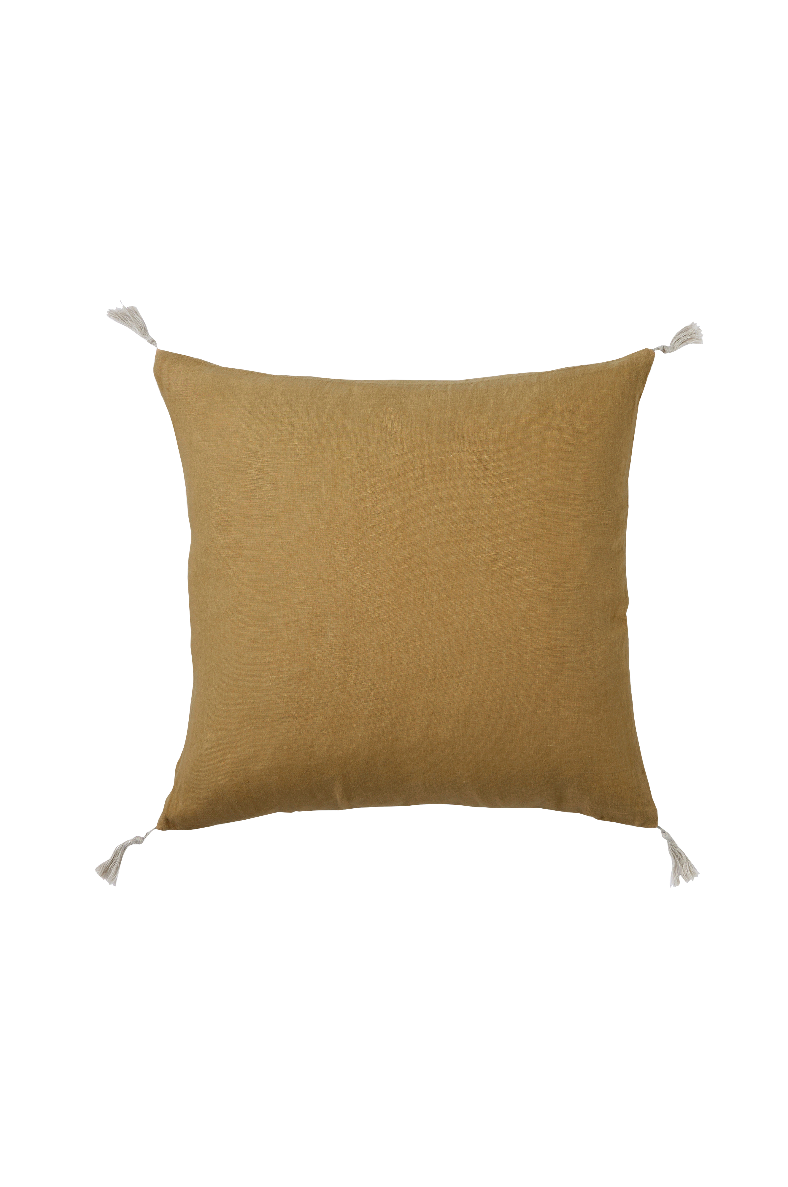 Putetrekk Candice Tassel i vasket lin 50x50 cm