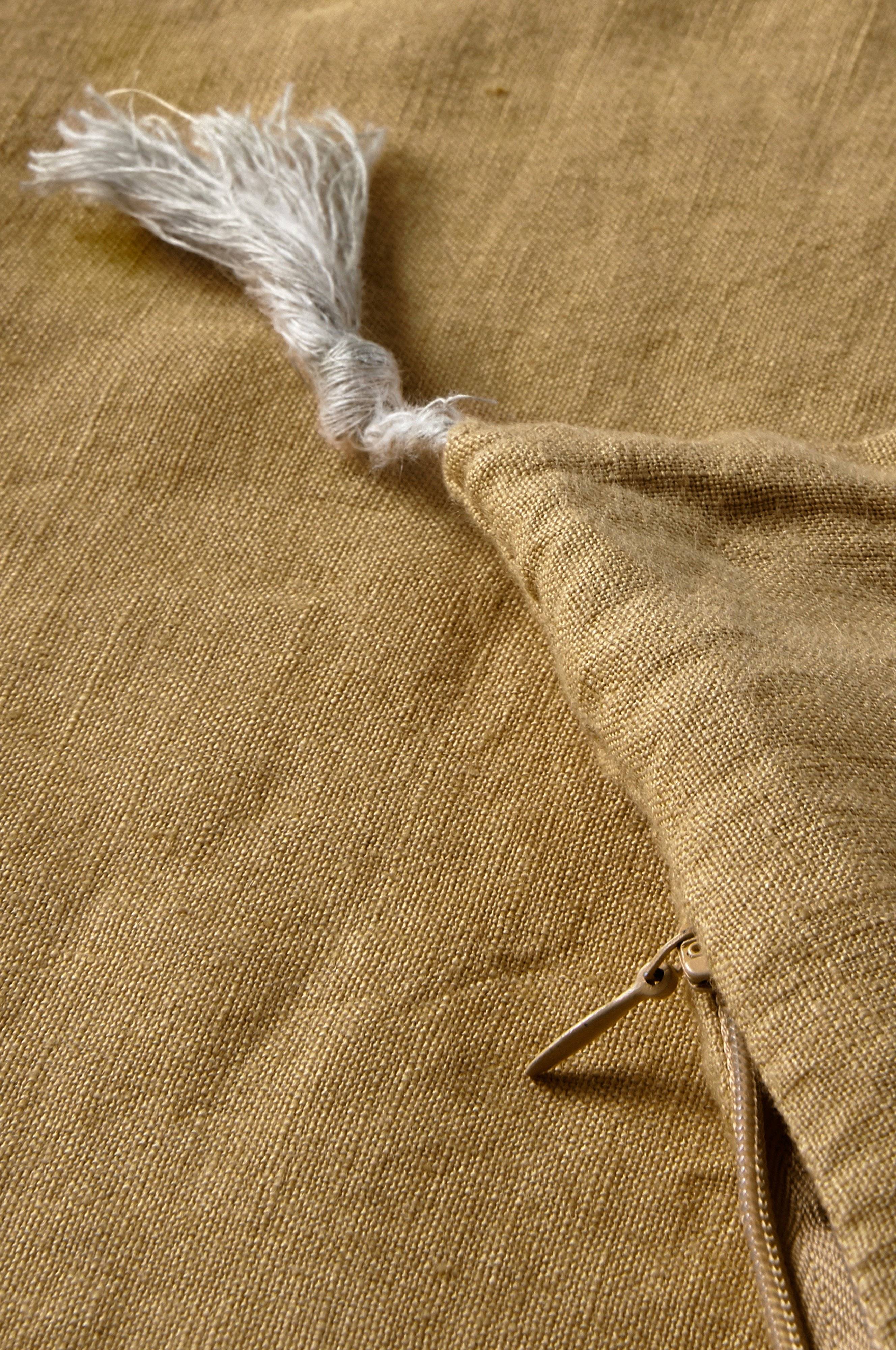 Putetrekk Candice Tassel i vasket lin 50x50 cm