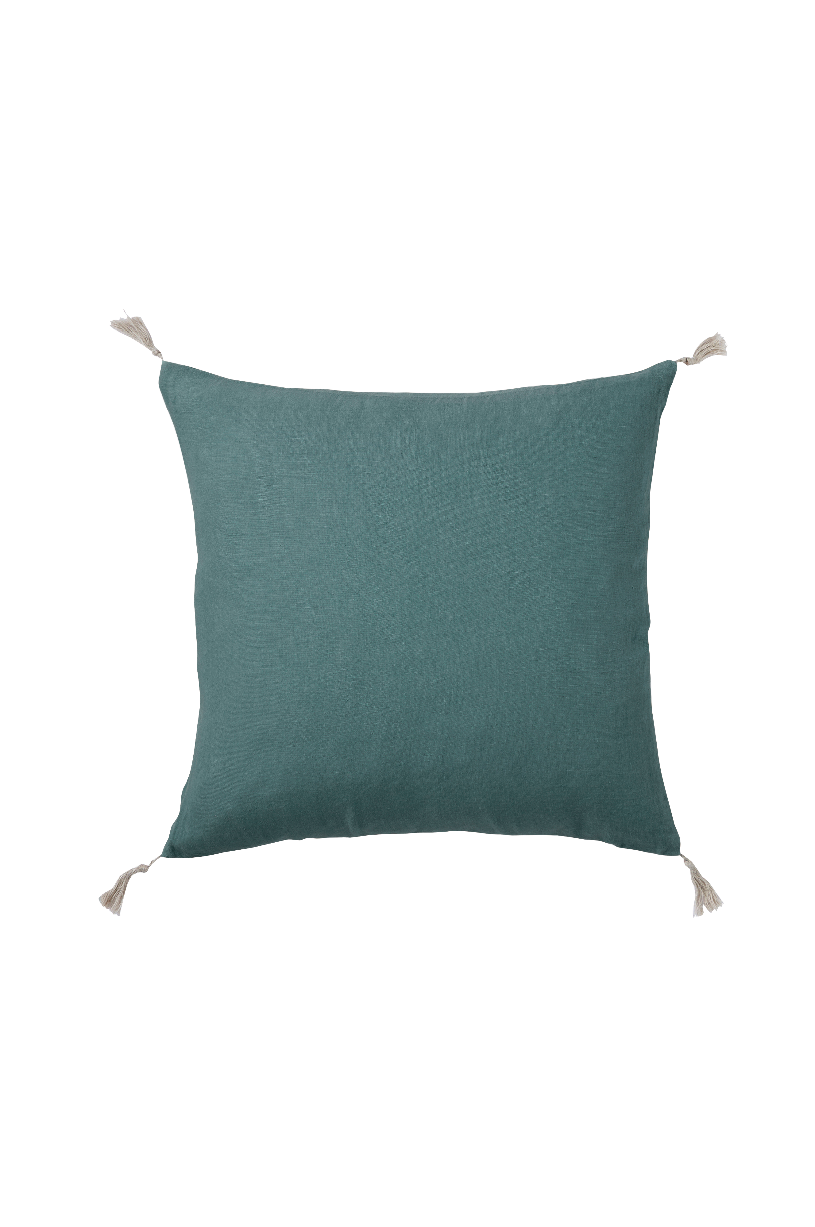 Putetrekk Candice Tassel i vasket lin 50x50 cm
