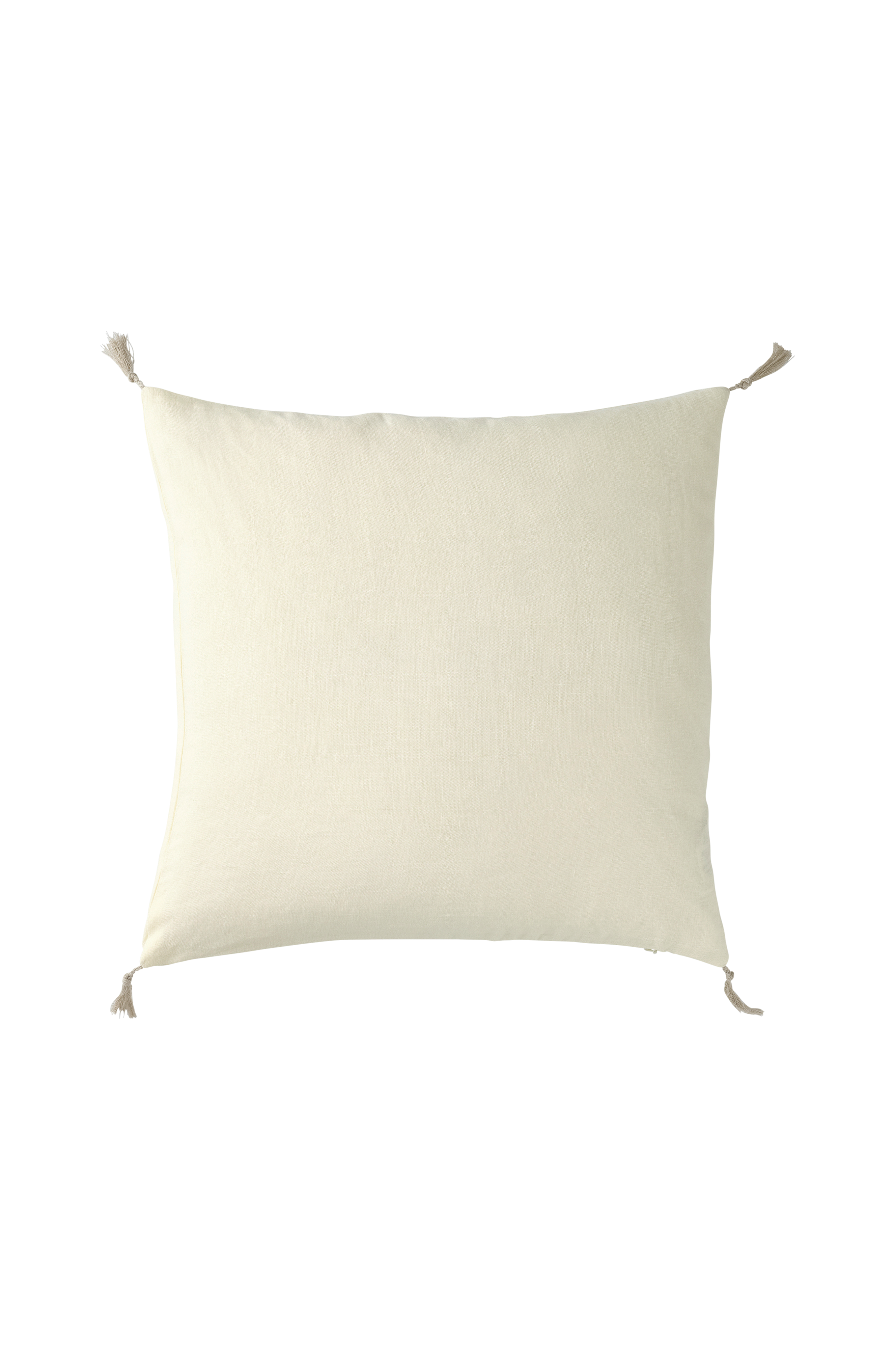 Putetrekk Candice Tassel i vasket lin 50x50 cm